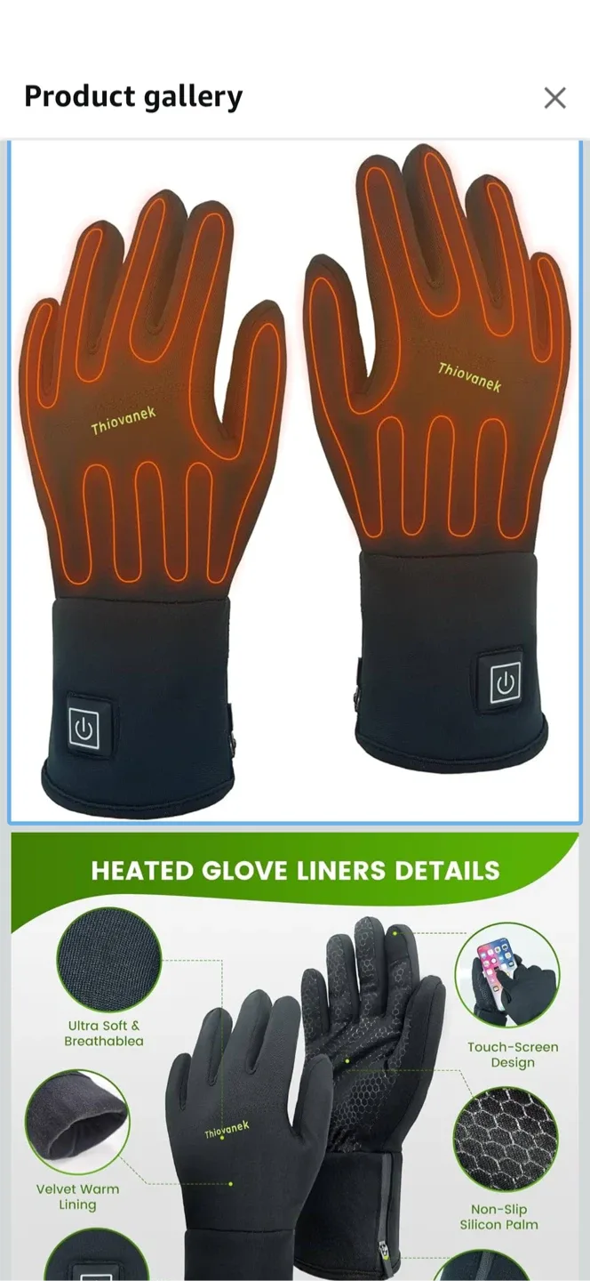 Brand new Thiovaneck Heated Glove Liners - Size L