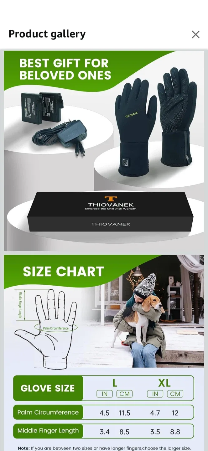 Brand new Thiovaneck Heated Glove Liners - Size L image indicator(4)