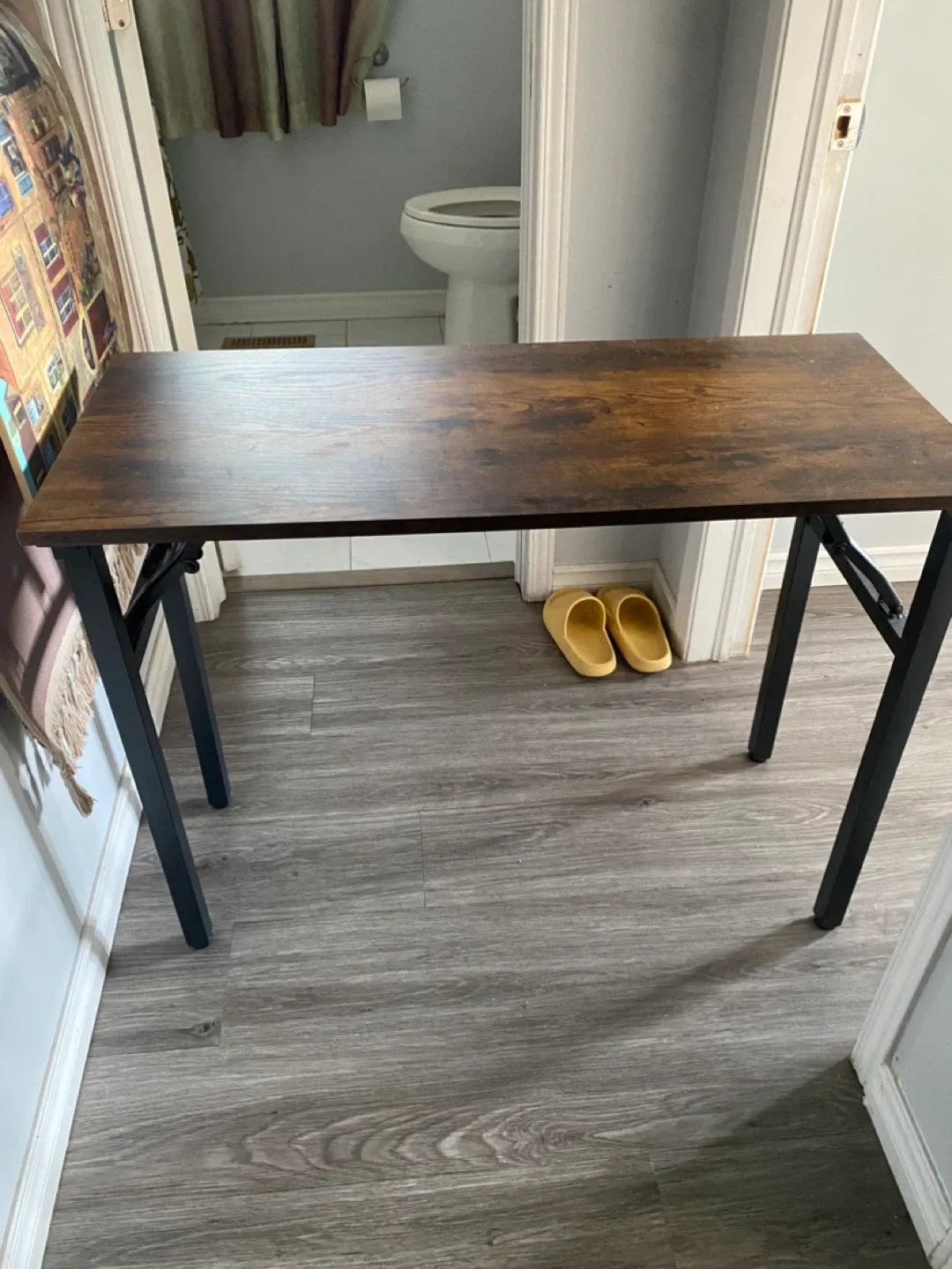 PICKUP TODAY ONLY for $30 Folding Desk - Brown & Black