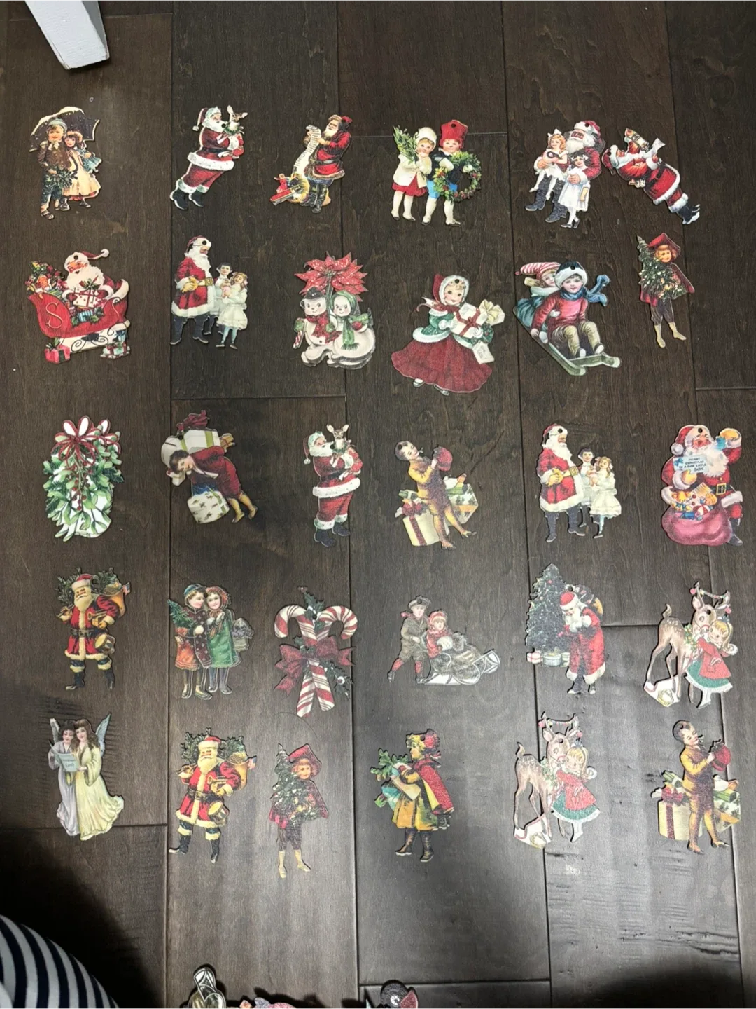 Vintage Christmas wood ornaments