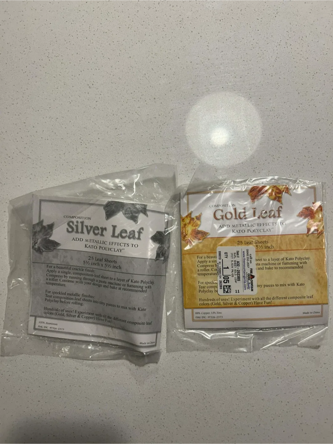 Composition Leaf (Silver & Gold)