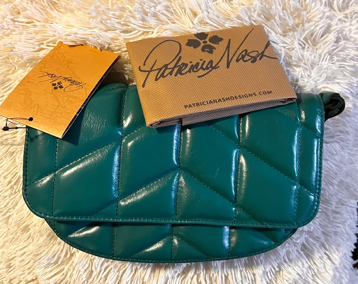 Patricia Nash Green Leather Shoulder Bag - New! - photo 2