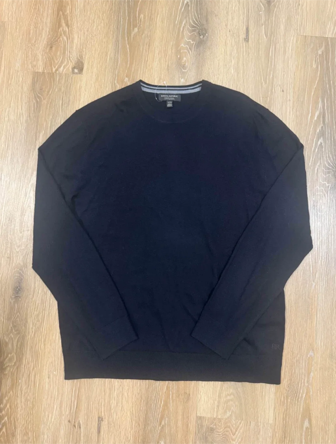 Banana Republic Merino Wool Mens Black Sweater Size XL