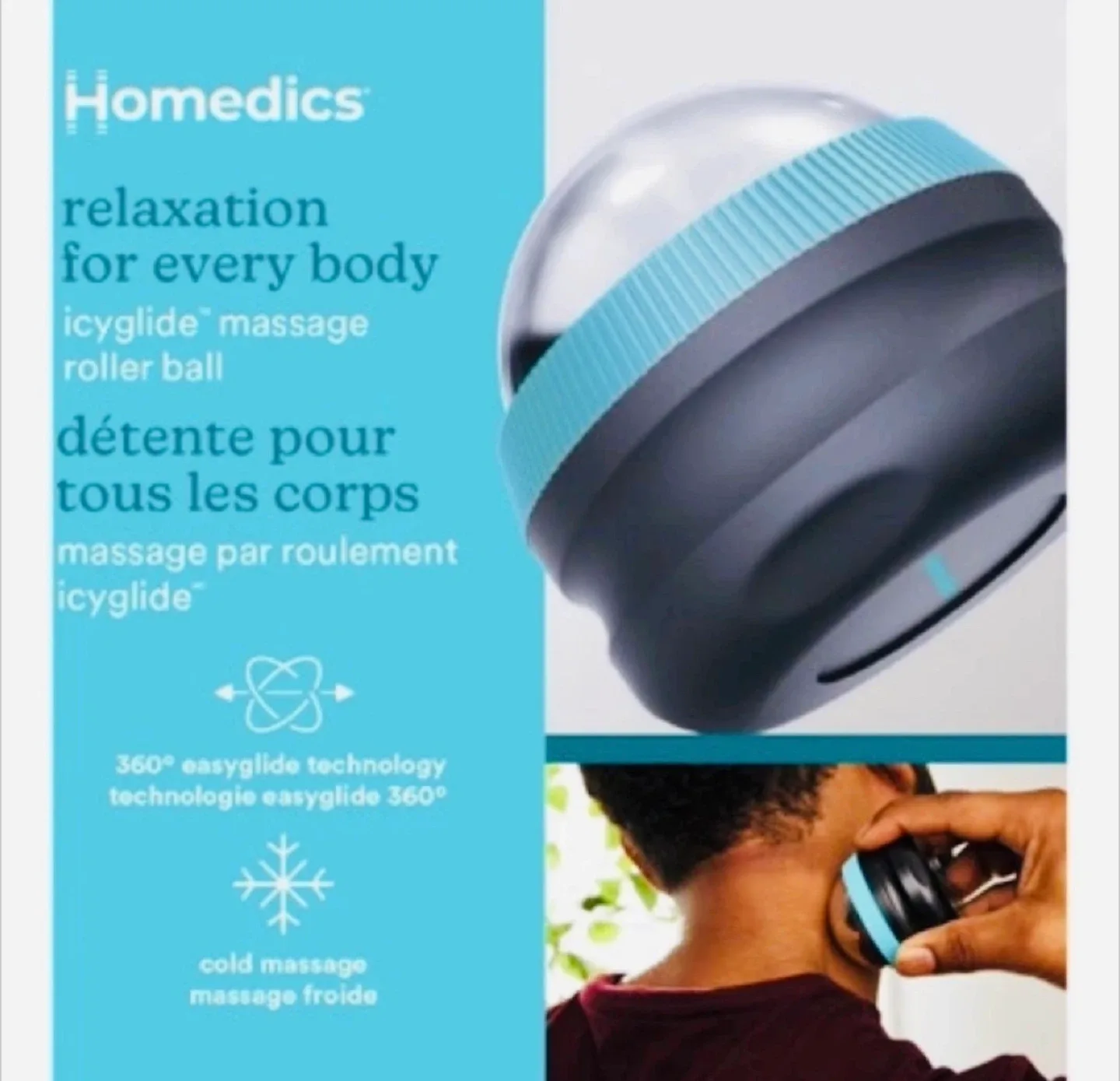 Brand new in box Homedics IcyGlide Massage Roller Ball image indicator(2)