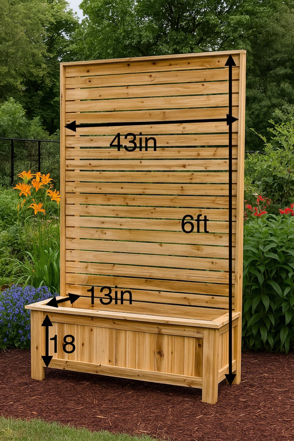 Plant Box with Privacy Panel - photo 3