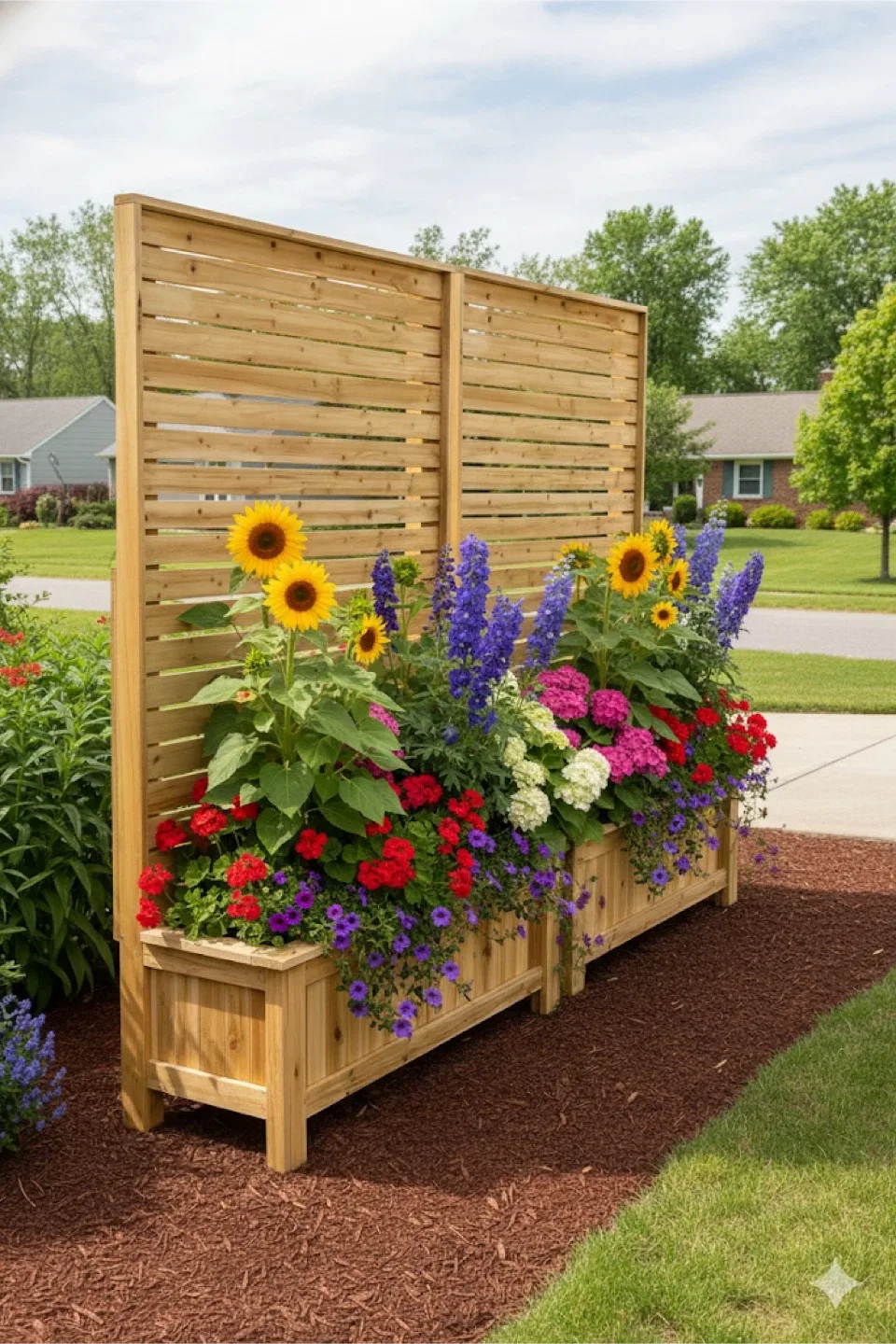 Plant Box with Privacy Panel