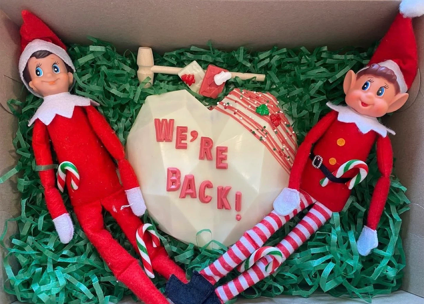 Christmas Elf Chocolate Heart