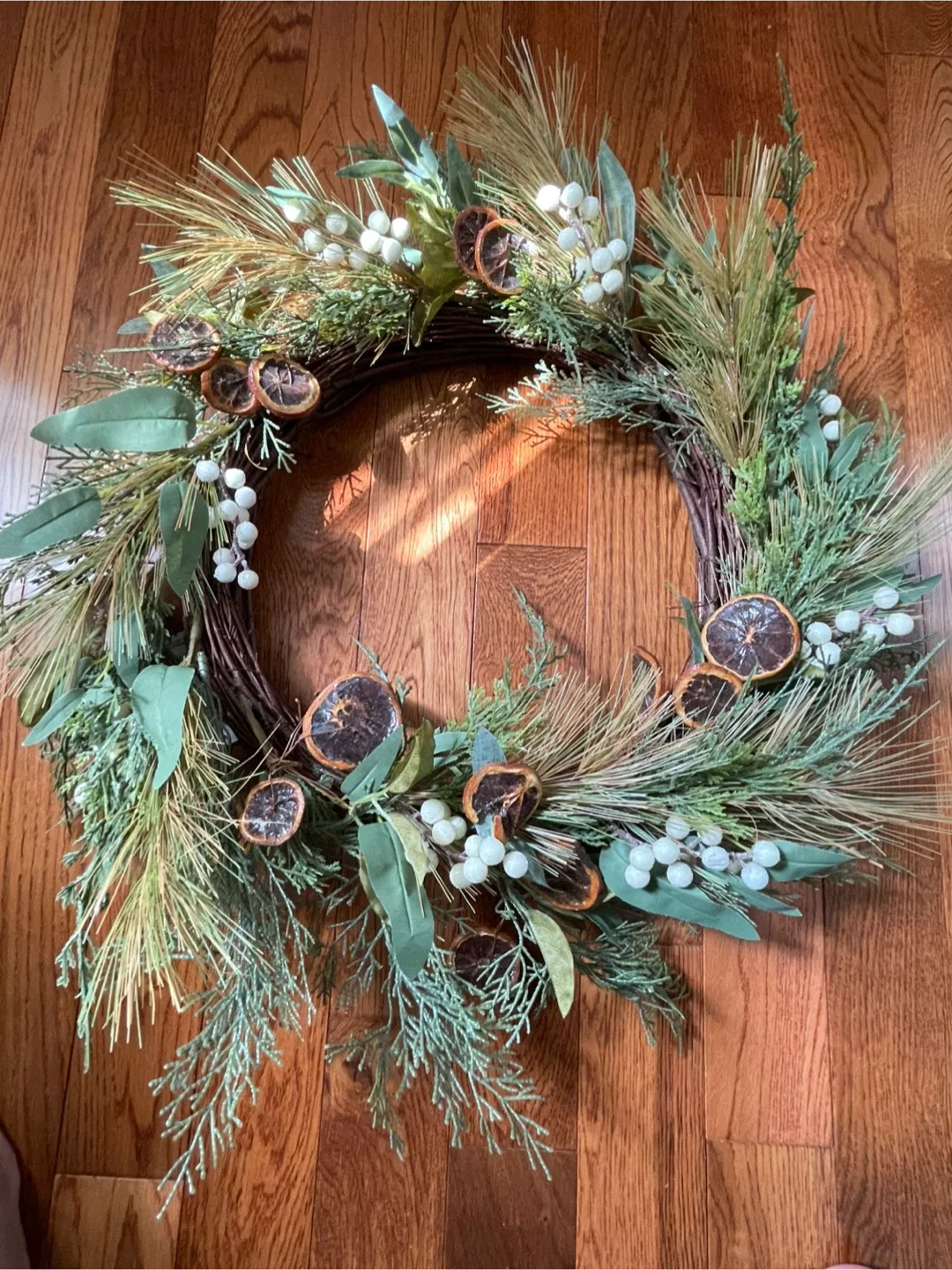 GlucksteinHome Woodland Sparkle Wreath
