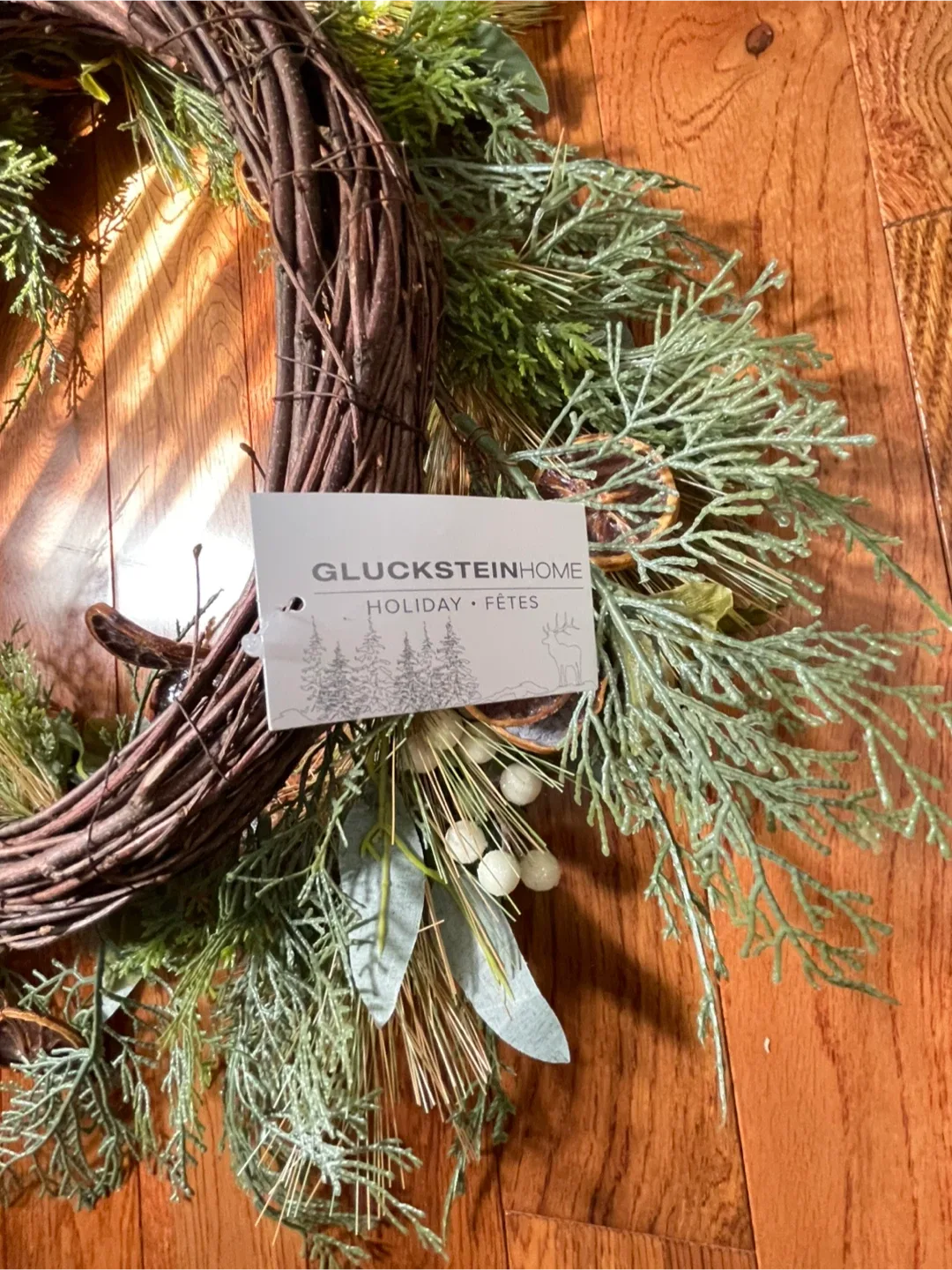 GlucksteinHome Woodland Sparkle Wreath image indicator(2)