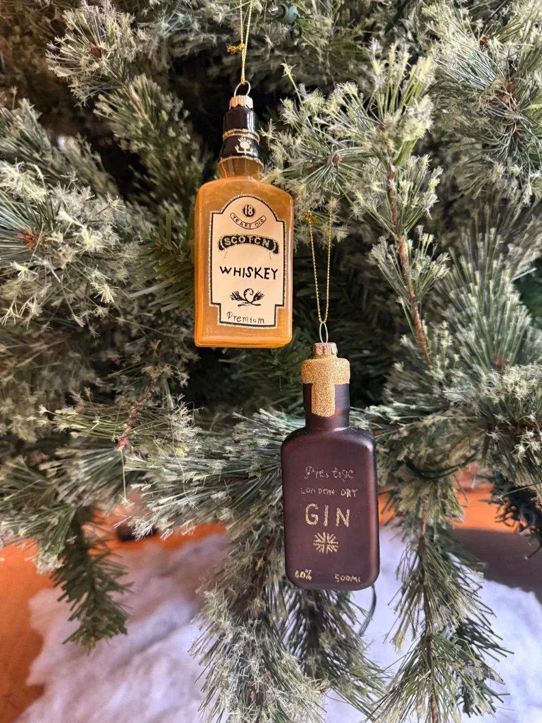 Liquor Libations Glass Ornaments