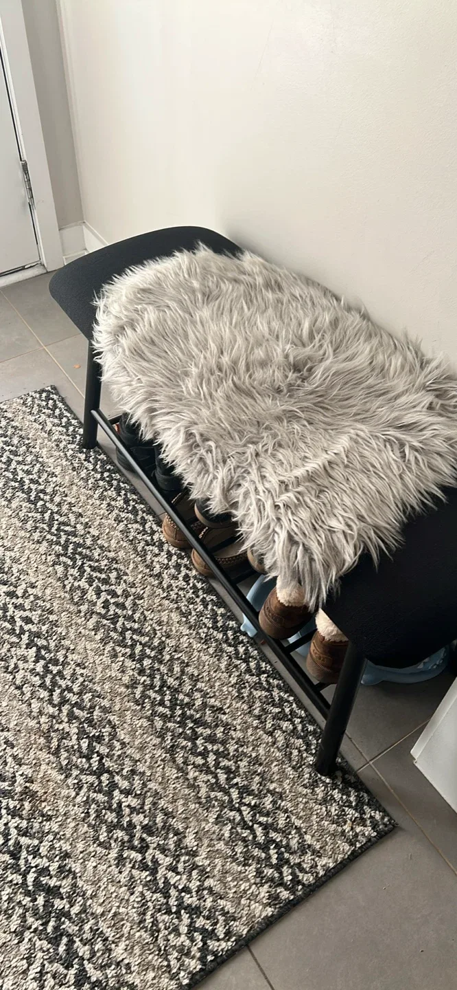 Bench with Shoe Rack - Black image indicator(2)