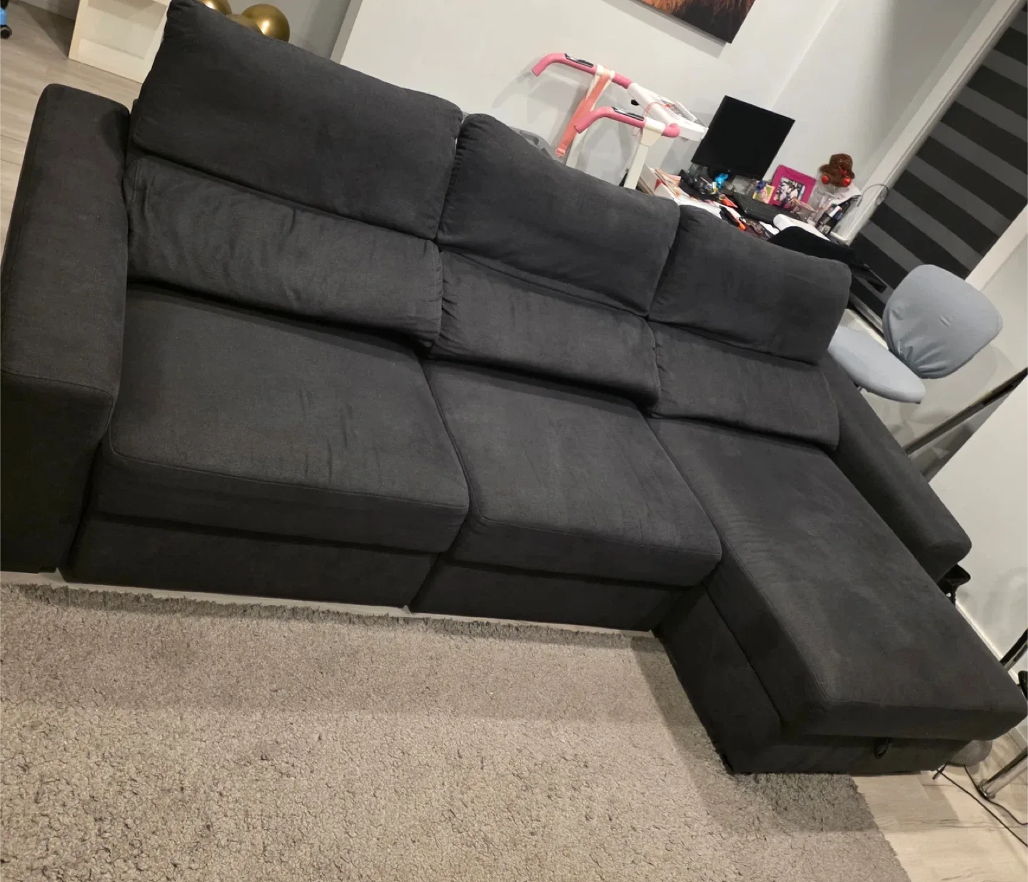 Grey Sectional Sofa with Storage image indicator(9)