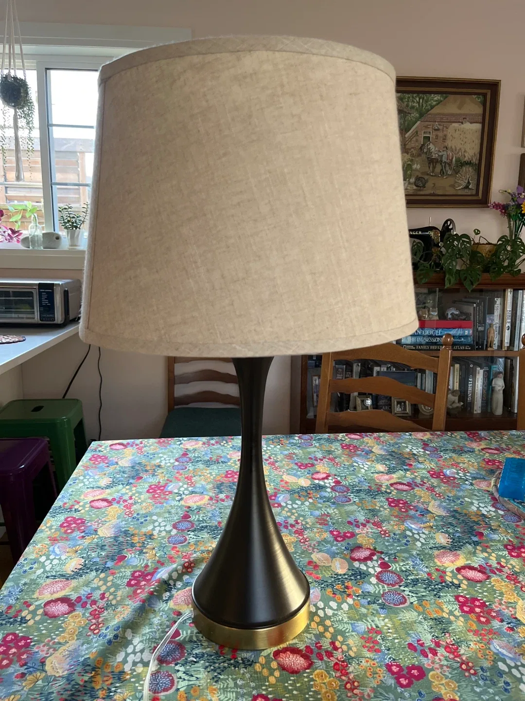 Table Lamp - Brown, Gold and Beige