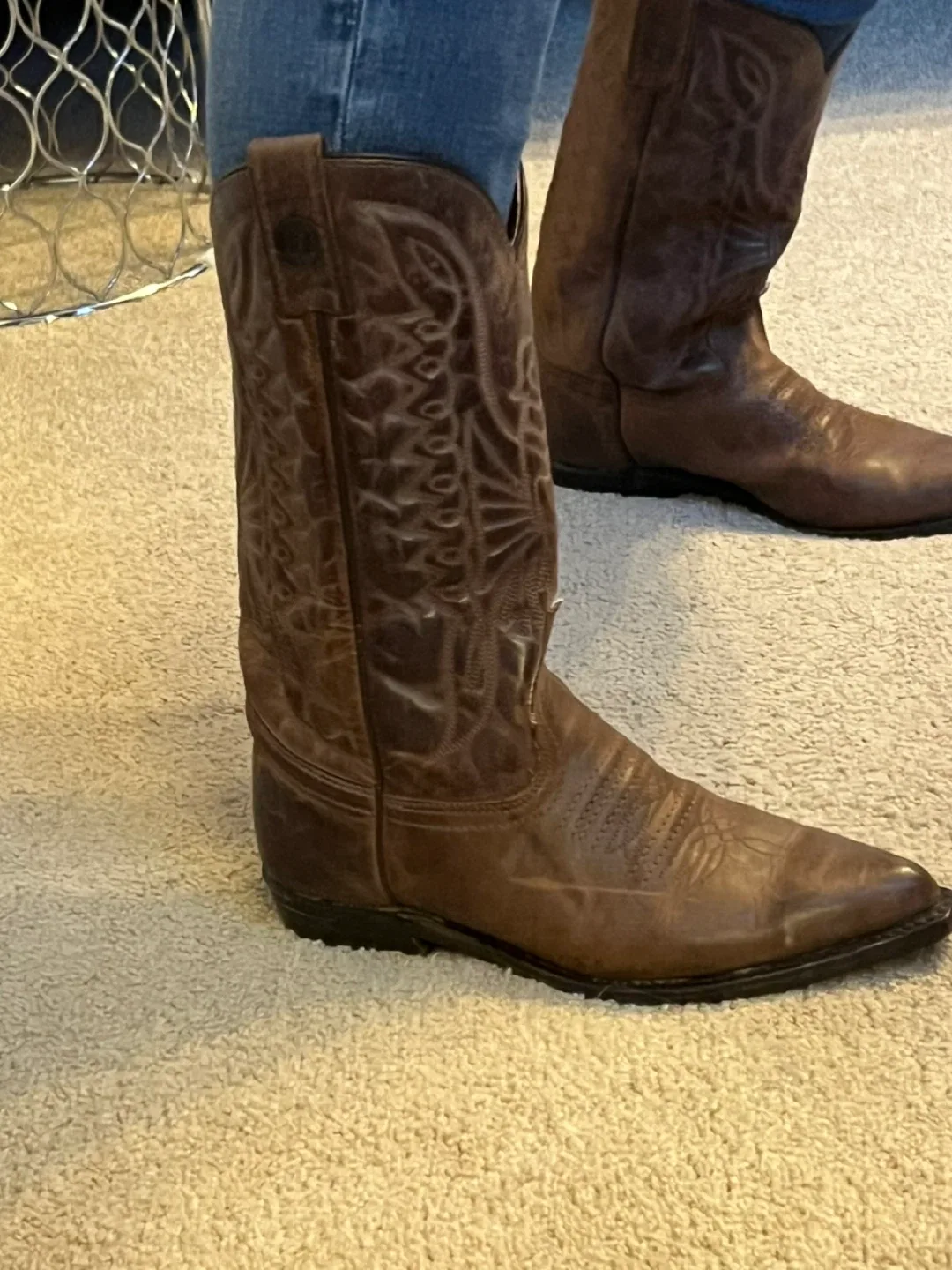 Women's Brown Leather Cowboy Boots image indicator(10)