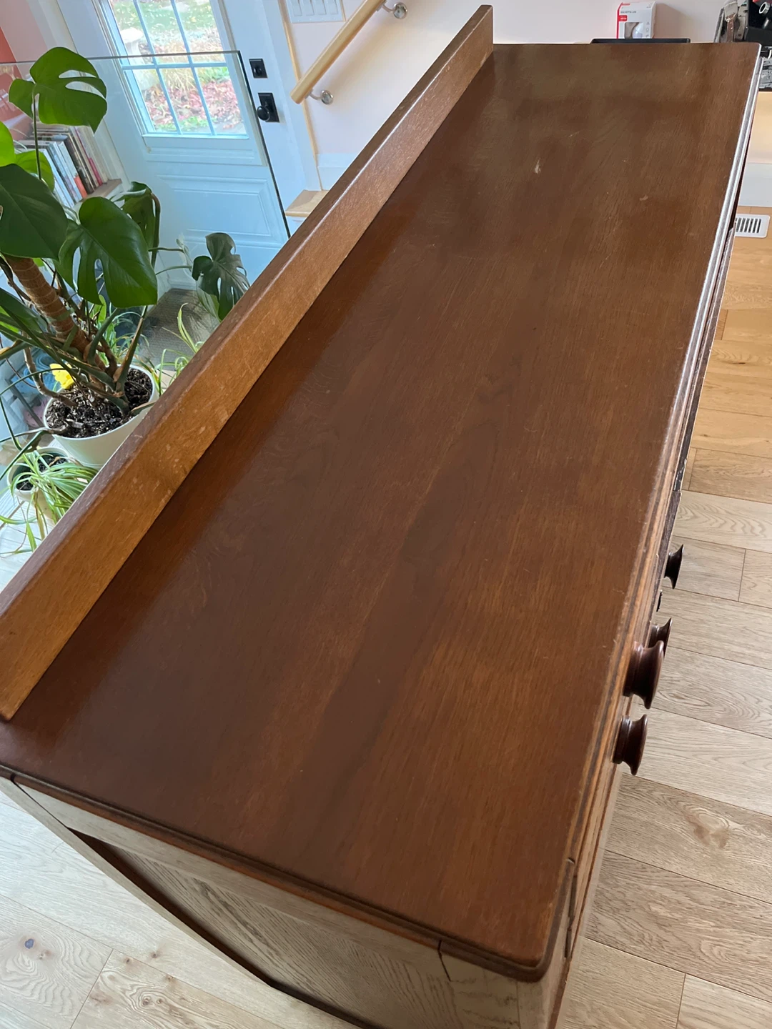 Vintage Wooden Sideboard with Glass Display - photo 5