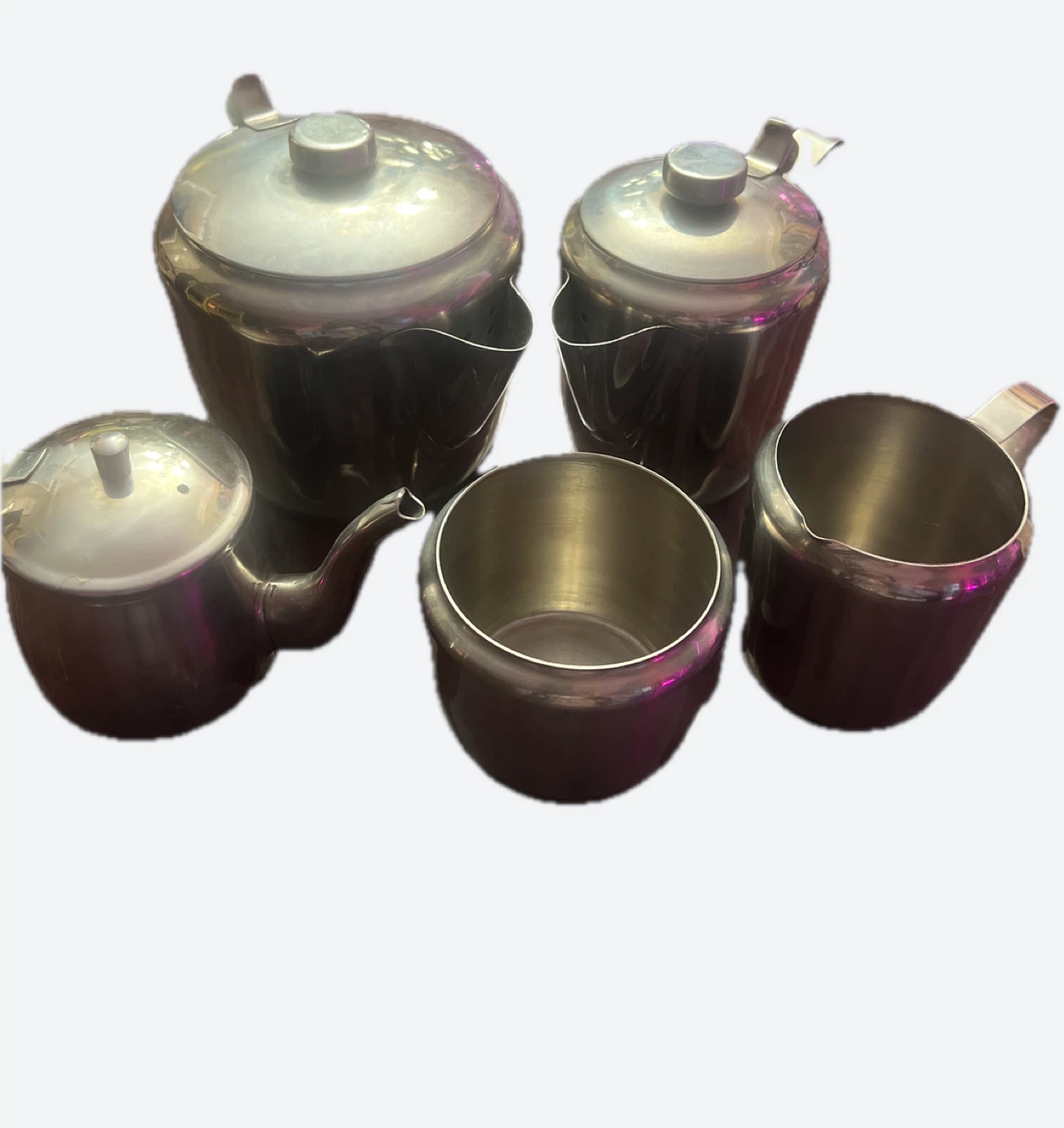 Stainless Steel 18-8 Korean Tea/Coffee Set – Excellent Condition