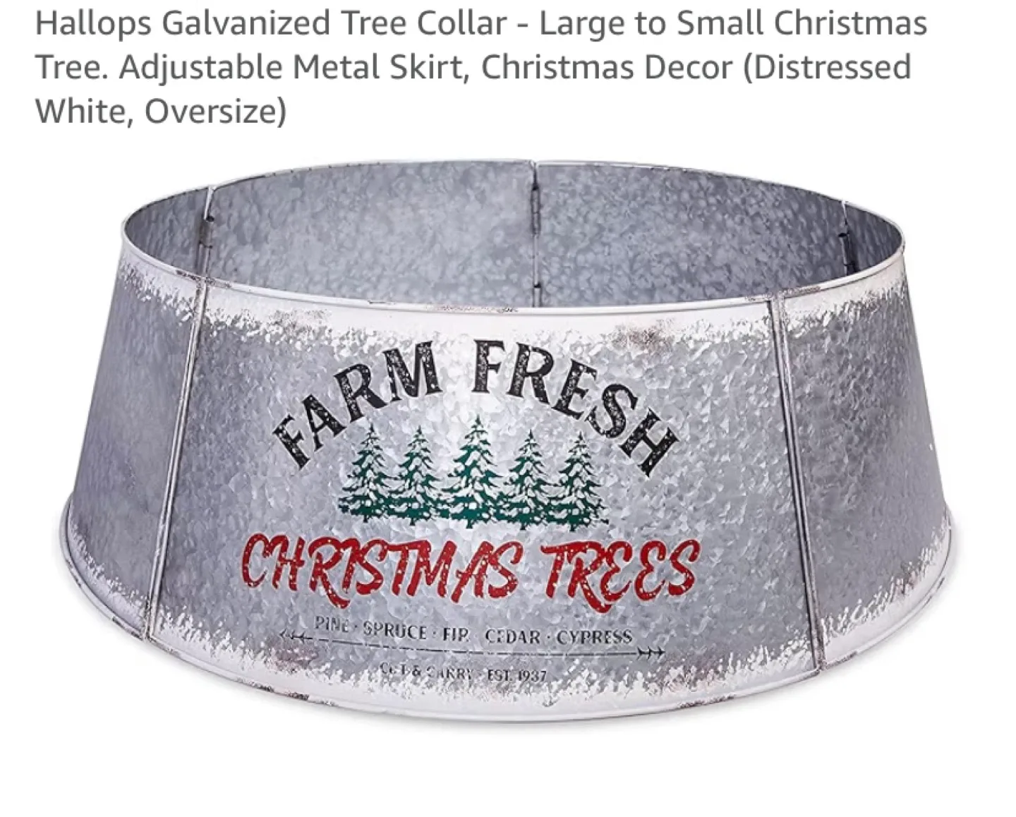 New Galvanized Tree Collar Adjustable Large to Small Tree