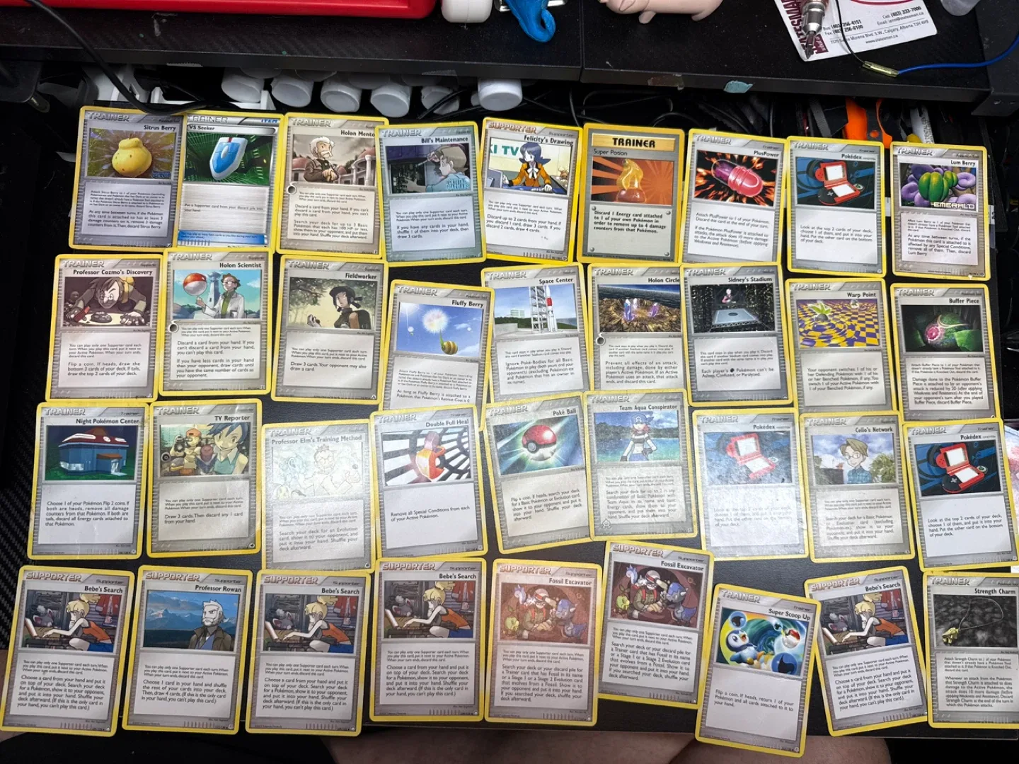 36 Pokémon Trainer and supporter Cards Lot