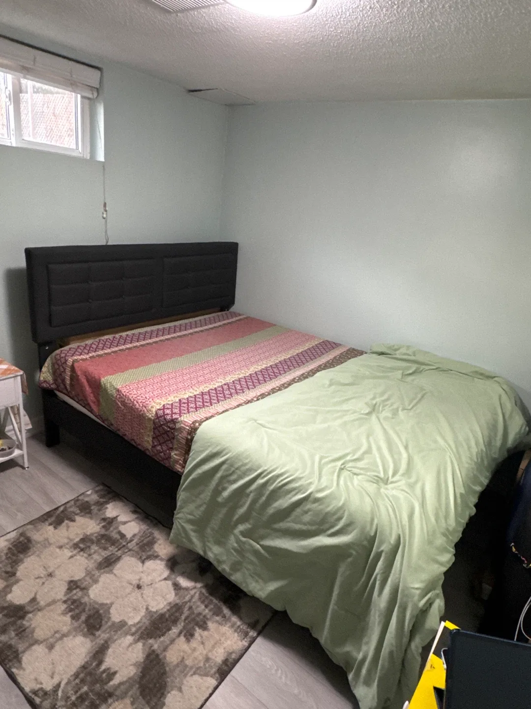 Queen Size Bed Frame with Headboard and mattress included.