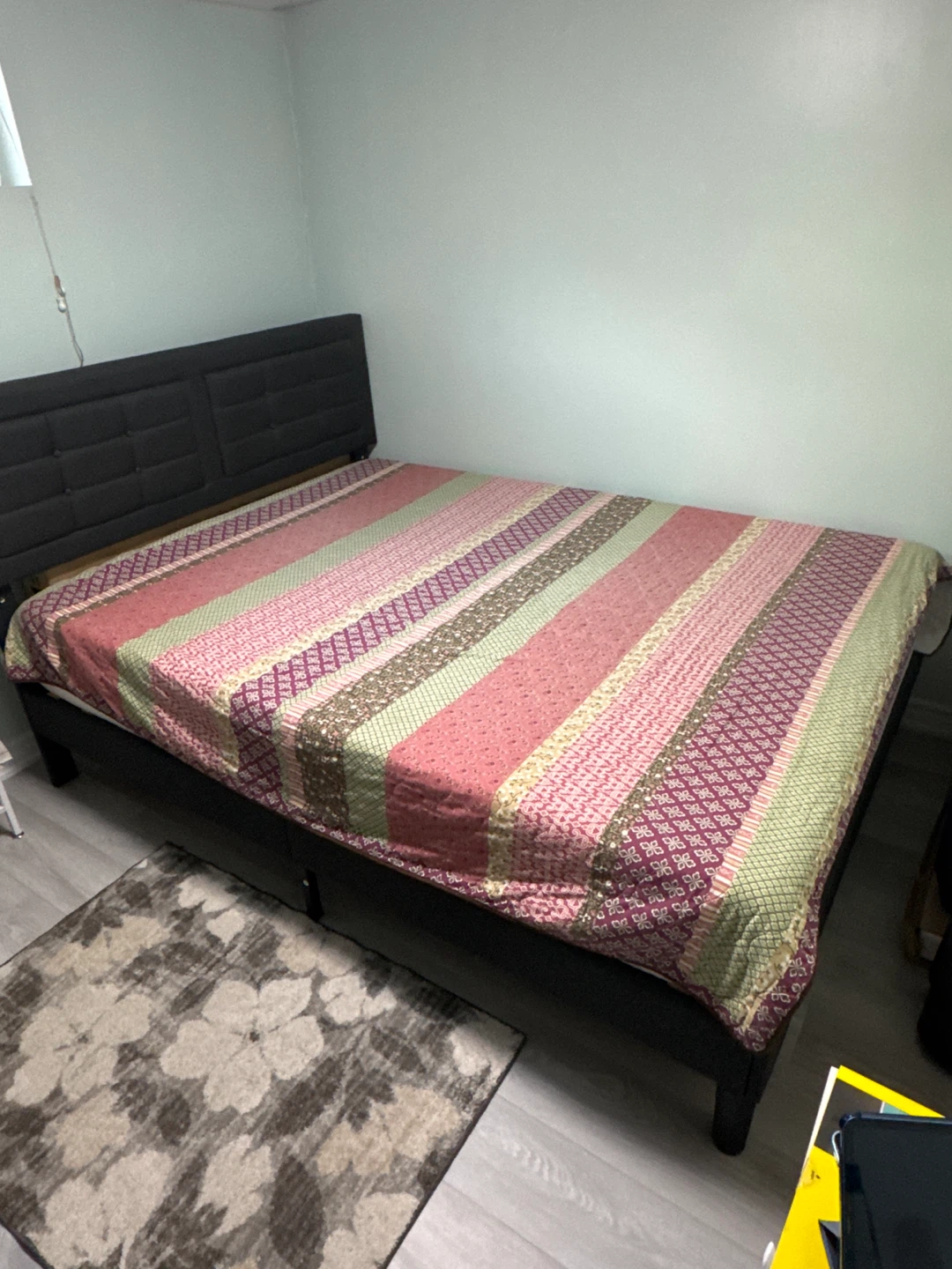 Queen Size Bed Frame with Headboard and mattress included. - photo 4