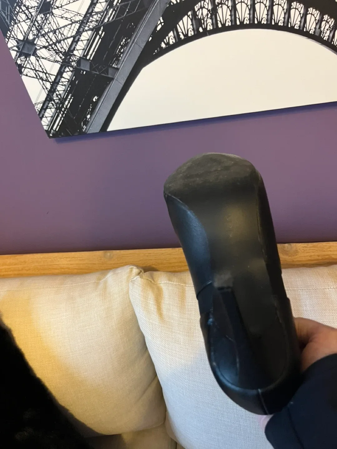 Calvin Klein Black Leather Heels - Size 8 image indicator(5)