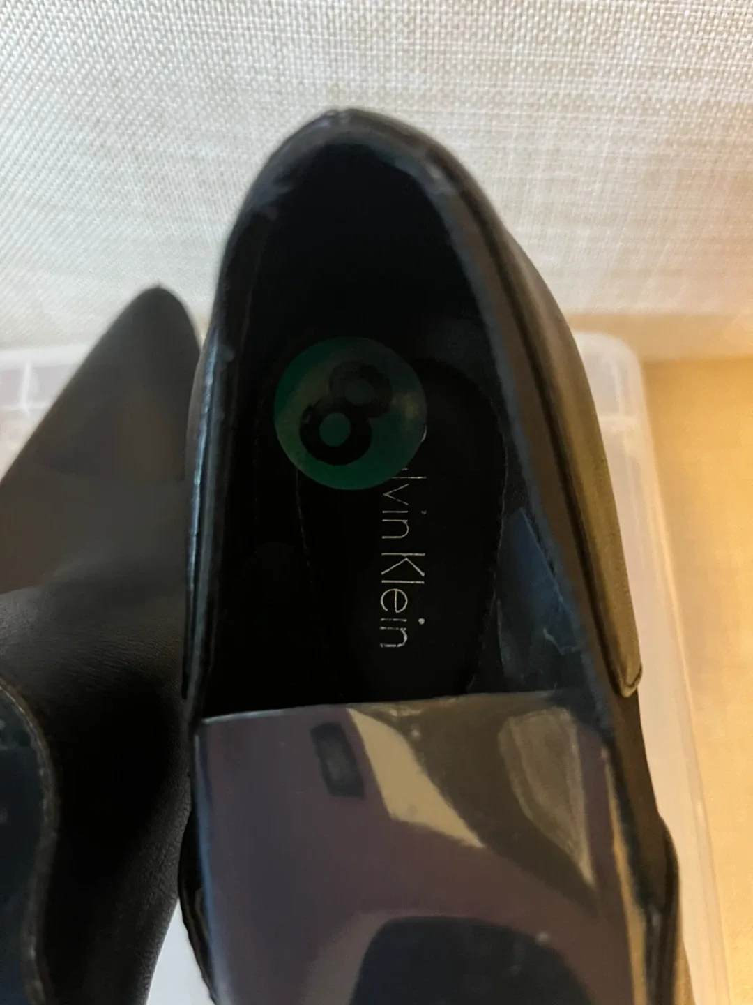 Calvin Klein Black Leather Heels - Size 8 image indicator(6)