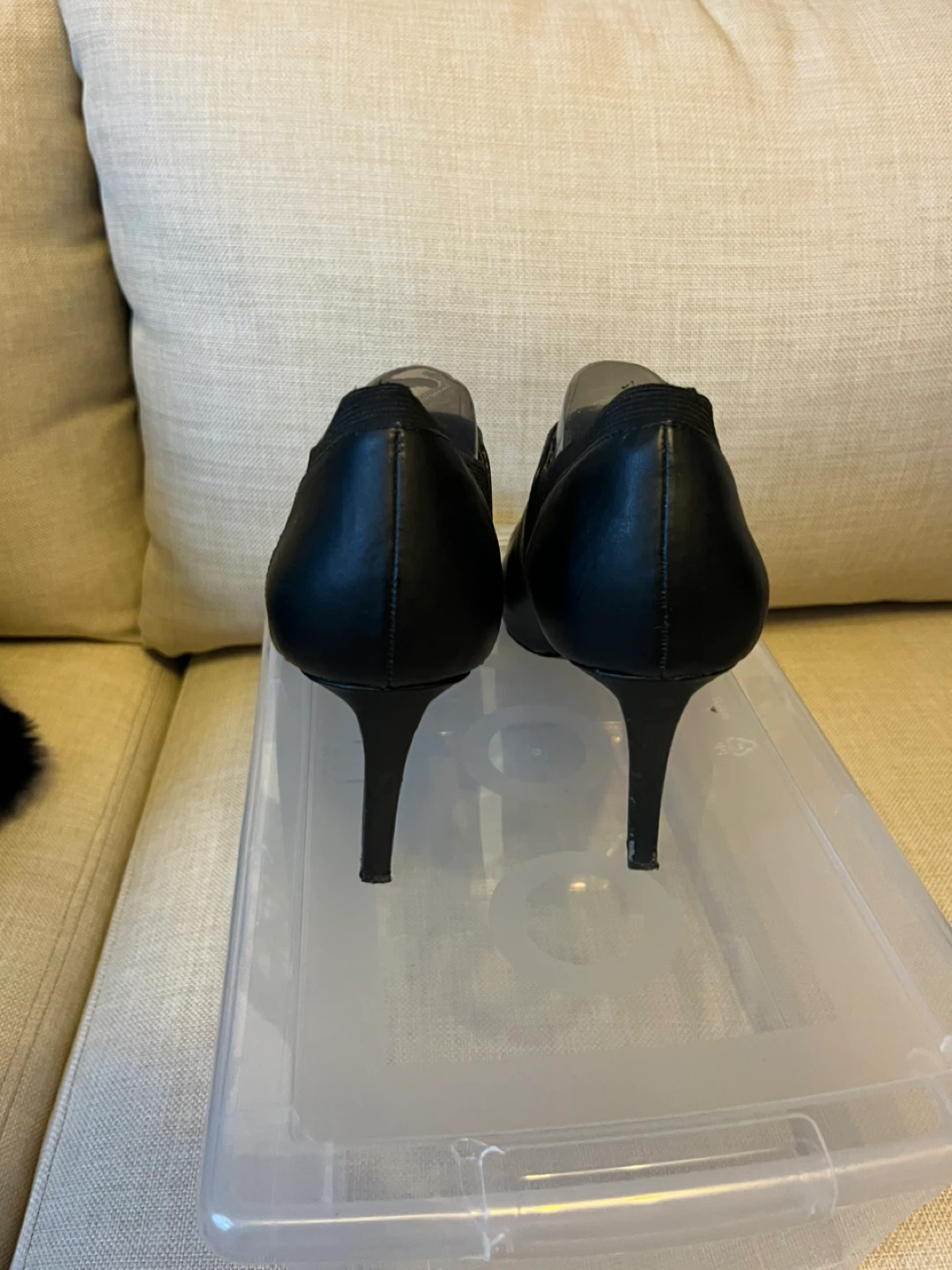 Calvin Klein Black Leather Heels - Size 8 - photo 4