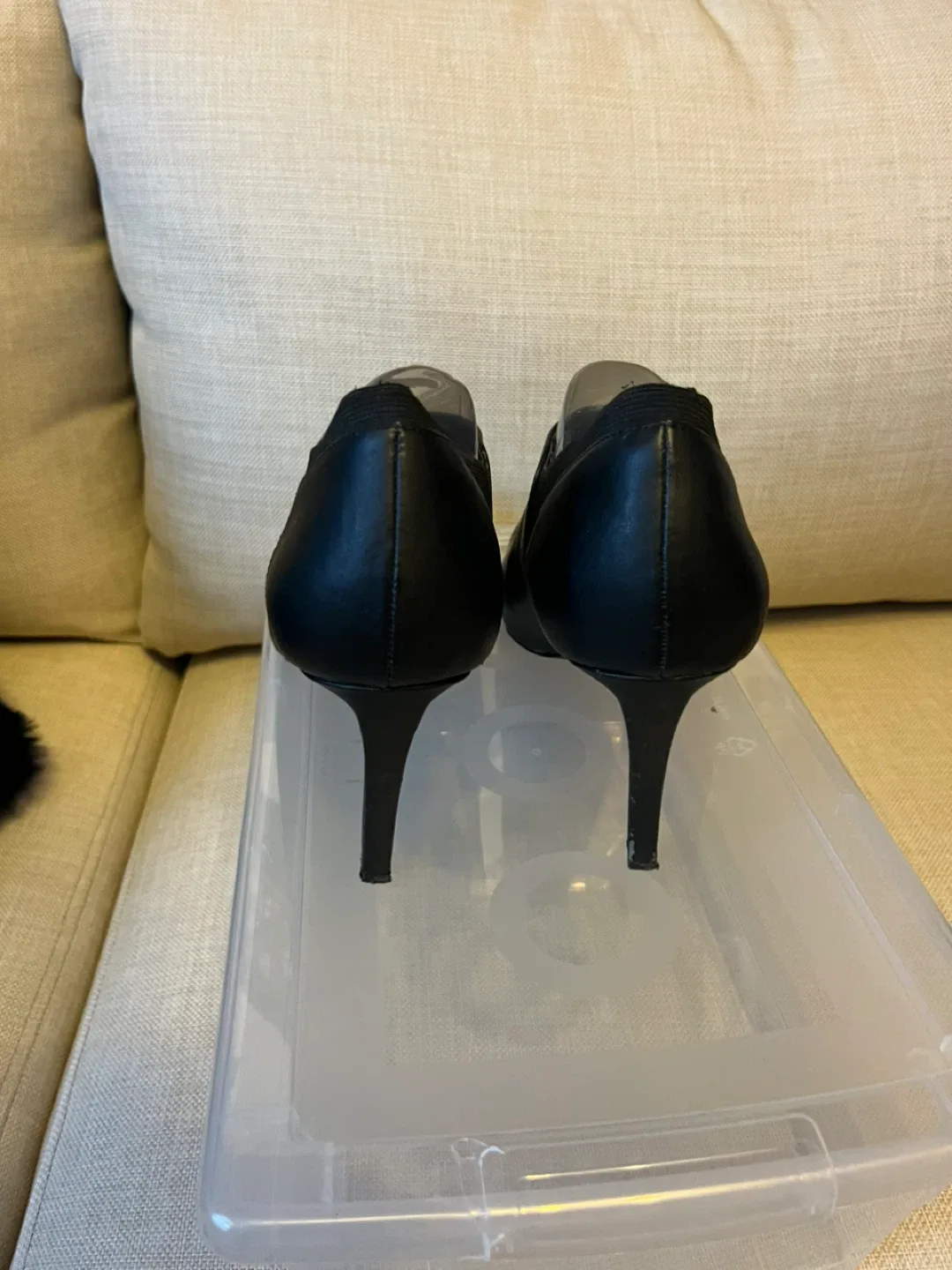 Calvin Klein Black Leather Heels - Size 8 image indicator(4)