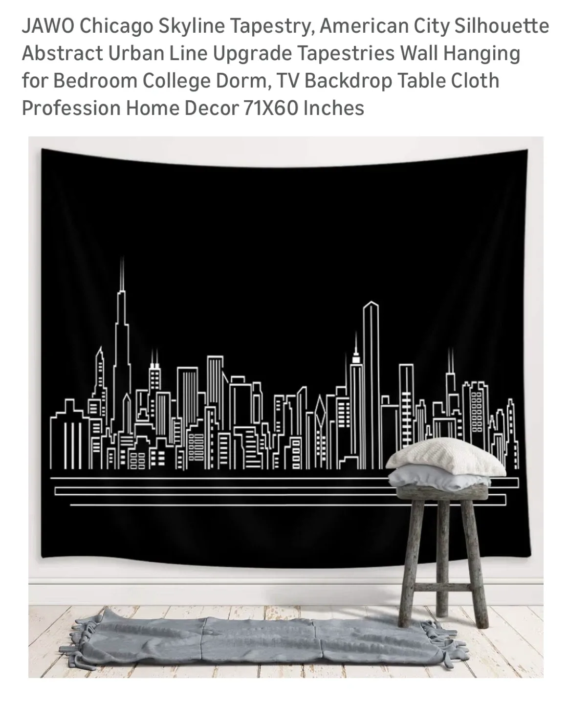 Chicago Skyline Tapestry – 71x60”