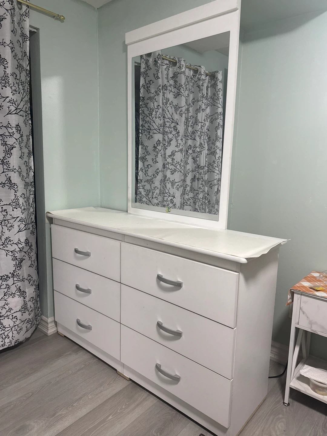 White Dresser with Mirror - photo 2