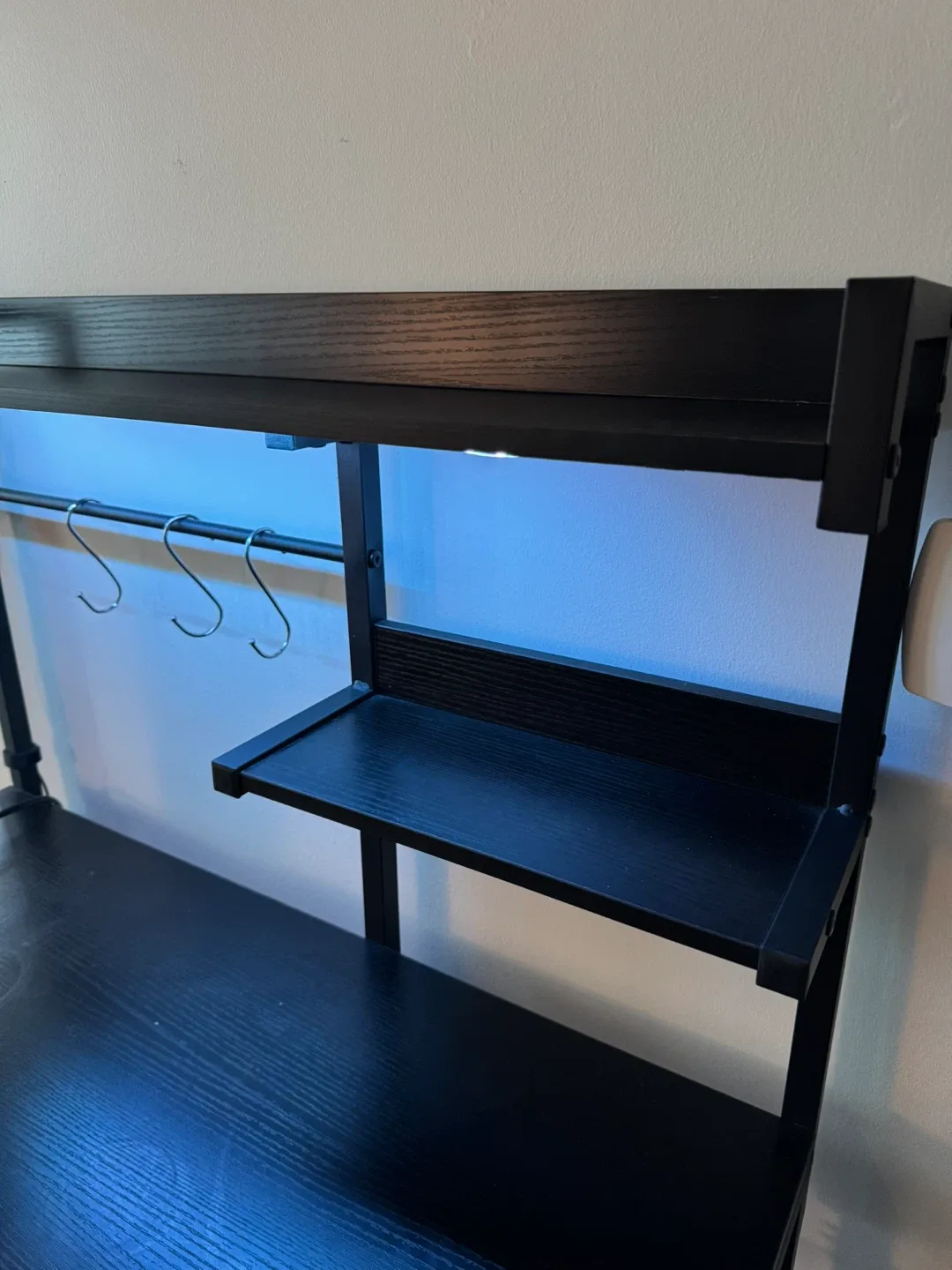 Black Kitchen Baker's Rack with LED Light image indicator(4)