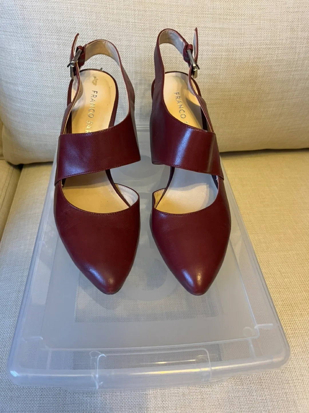 Franco Sarto Burgundy Heels
