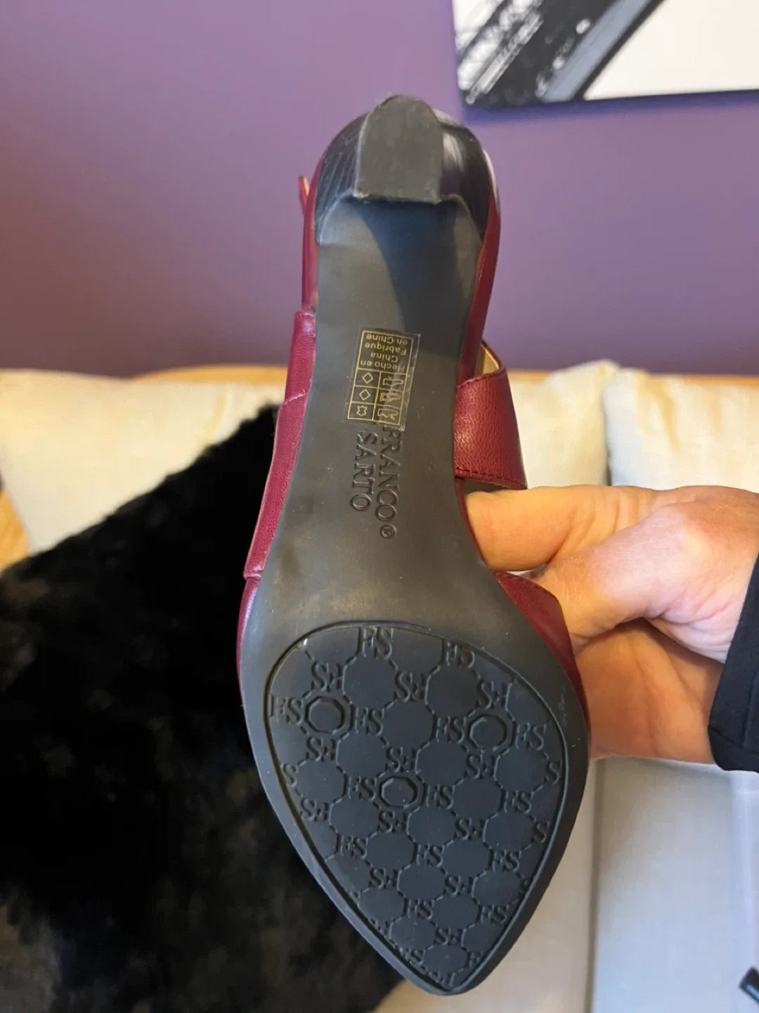 Franco Sarto Burgundy Heels image indicator(7)