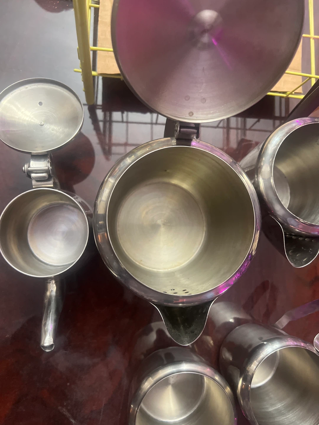 Stainless Steel 18-8 Korean Tea/Coffee Set – Excellent Condition - photo 5