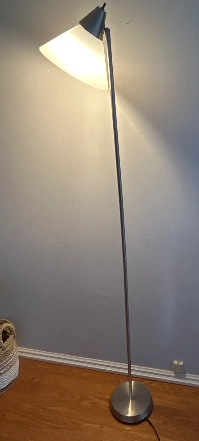 Silver Metal  Floor Lamp