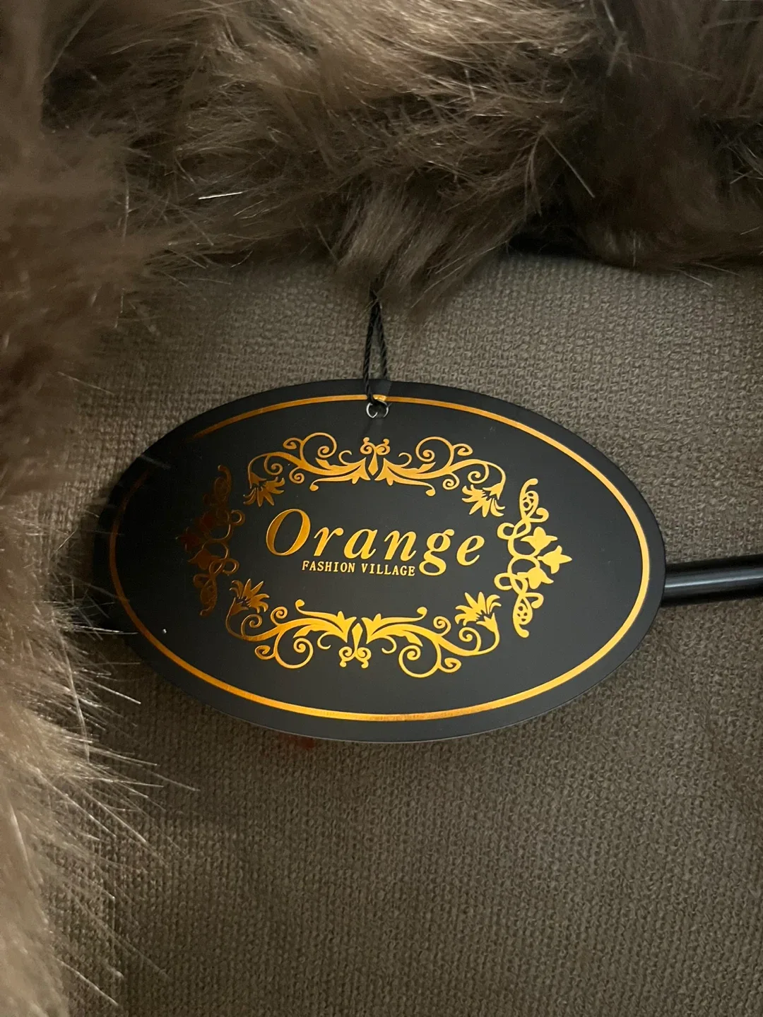 Orange Fashion Village Faux Fur Trim Cape - OS image indicator(2)