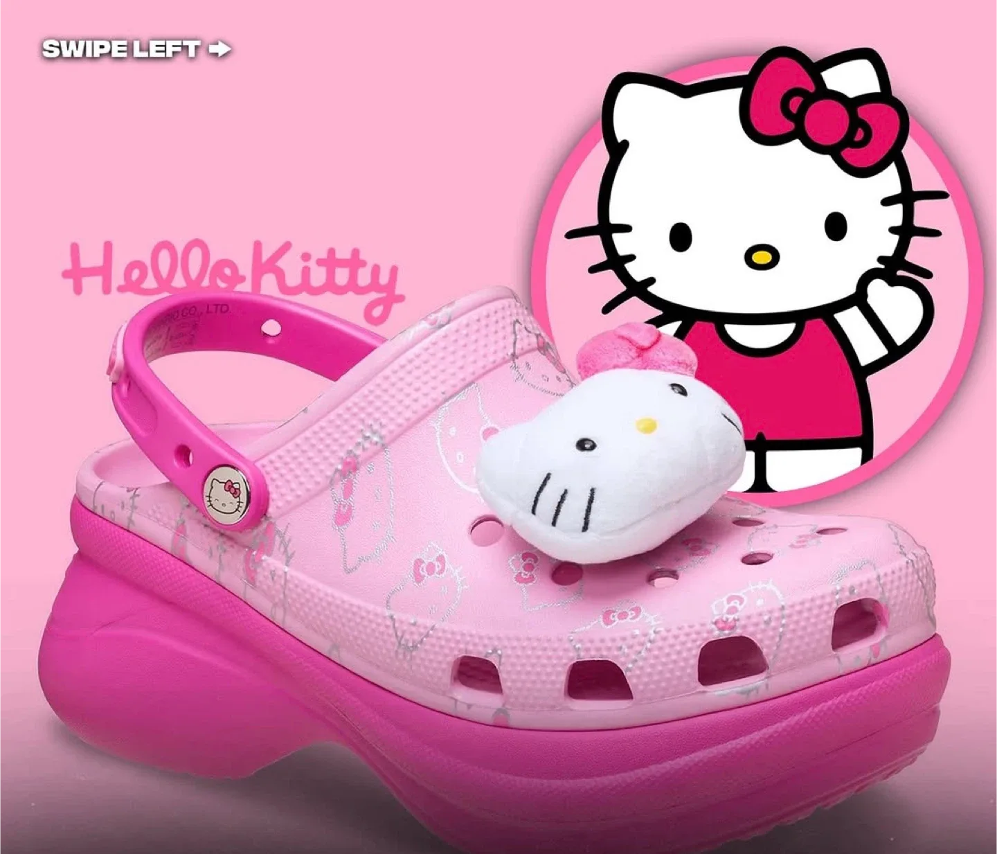 Hello Kitty Crocs Platform Clogs