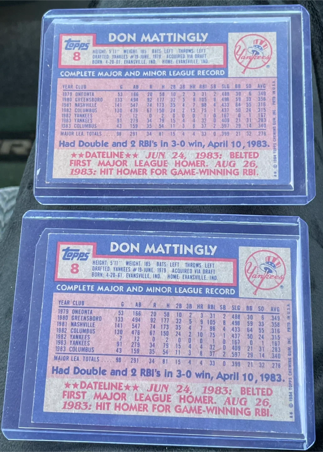 Topps Don Mattingly Yankees Baseball Card image indicator(3)