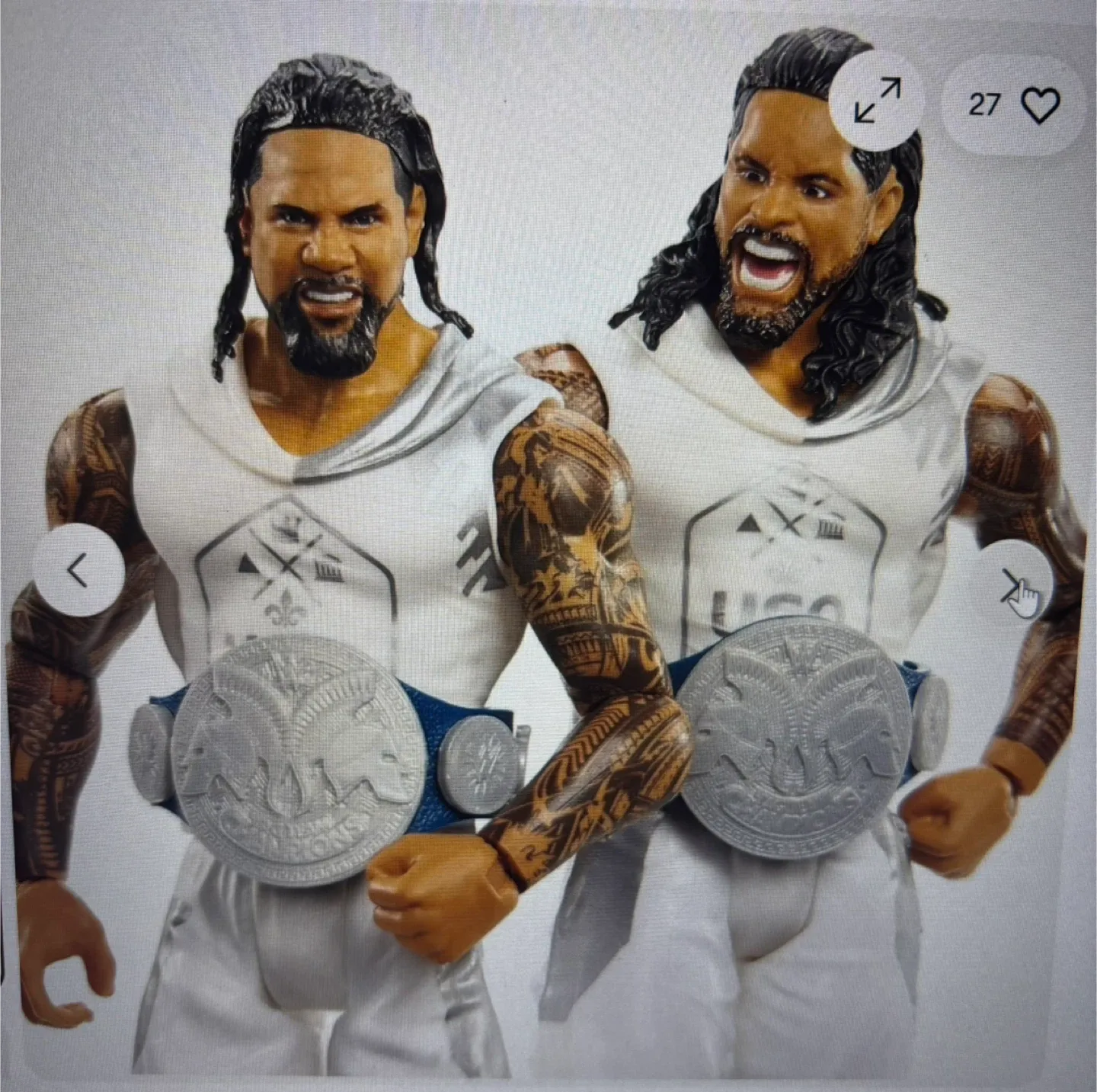 WWE Battle Pack Series #64.  Jimmy USO + Jey USO. image indicator(4)