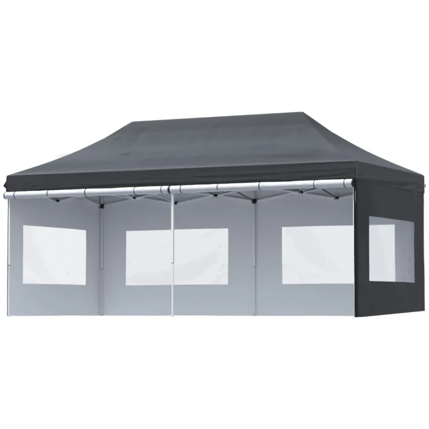 Outsunny 20' x 10' Folding Pop Up Canopy Tent with Sidewalls image indicator(8)