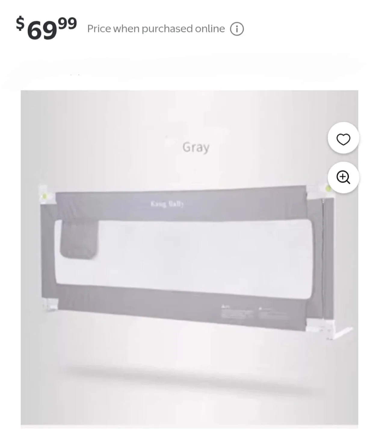 Toytexx 1-Piece Set of 2M Bed Safety Guardrails for Infants