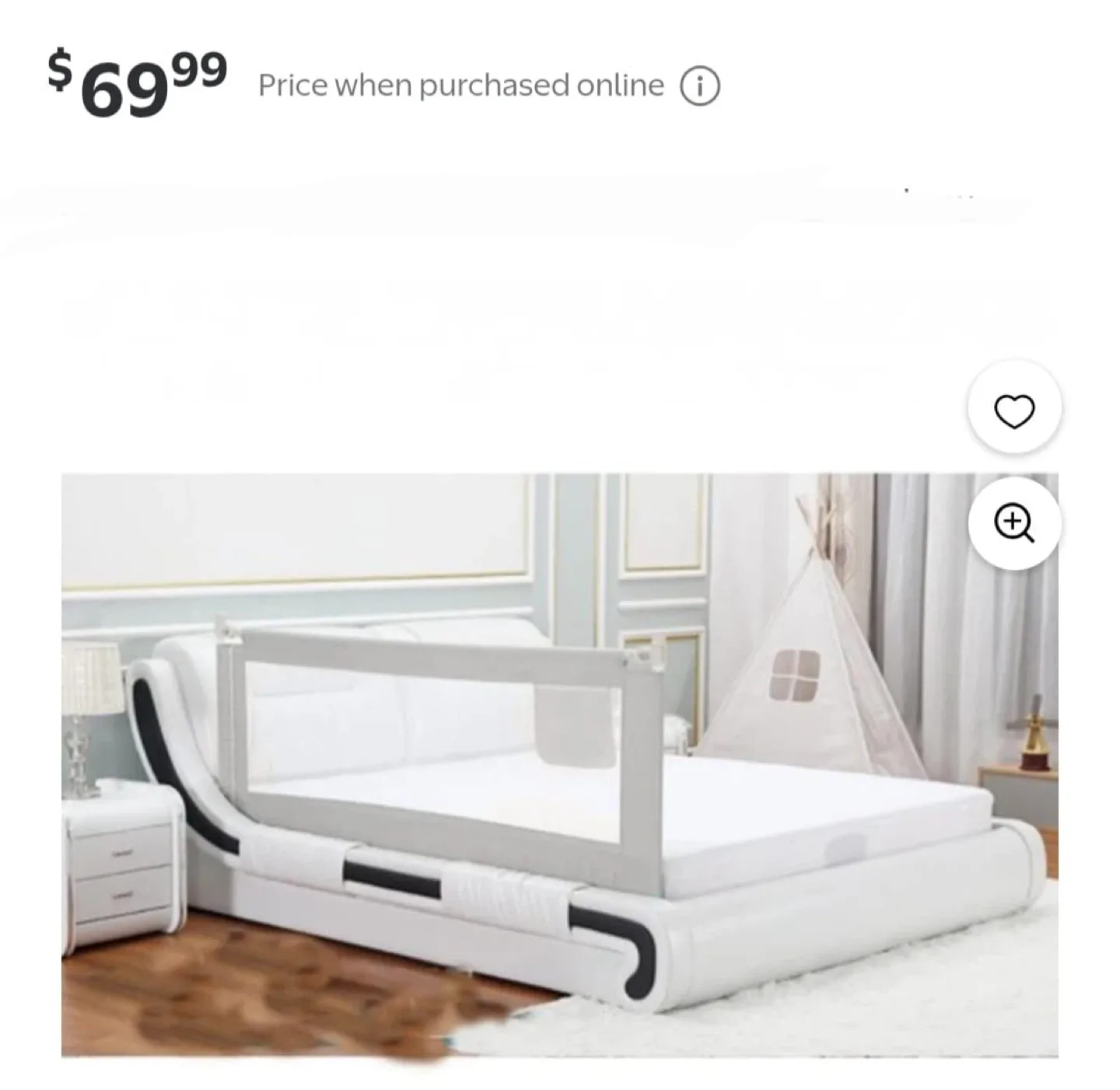 Toytexx 1-Piece Set of 2M Bed Safety Guardrails for Infants image indicator(2)