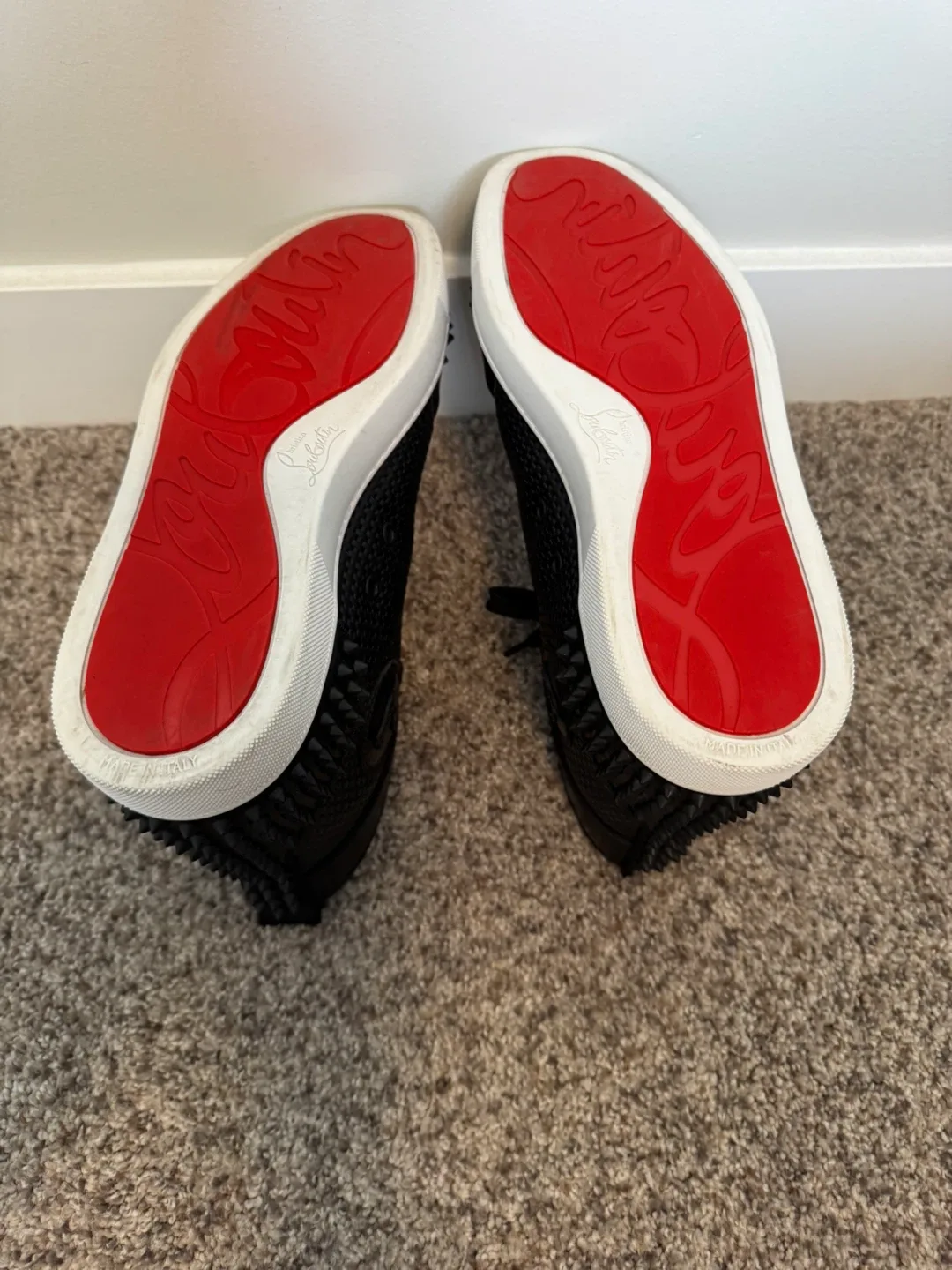 Christian Louboutin Black Spike High-Top Sneakers image indicator(5)