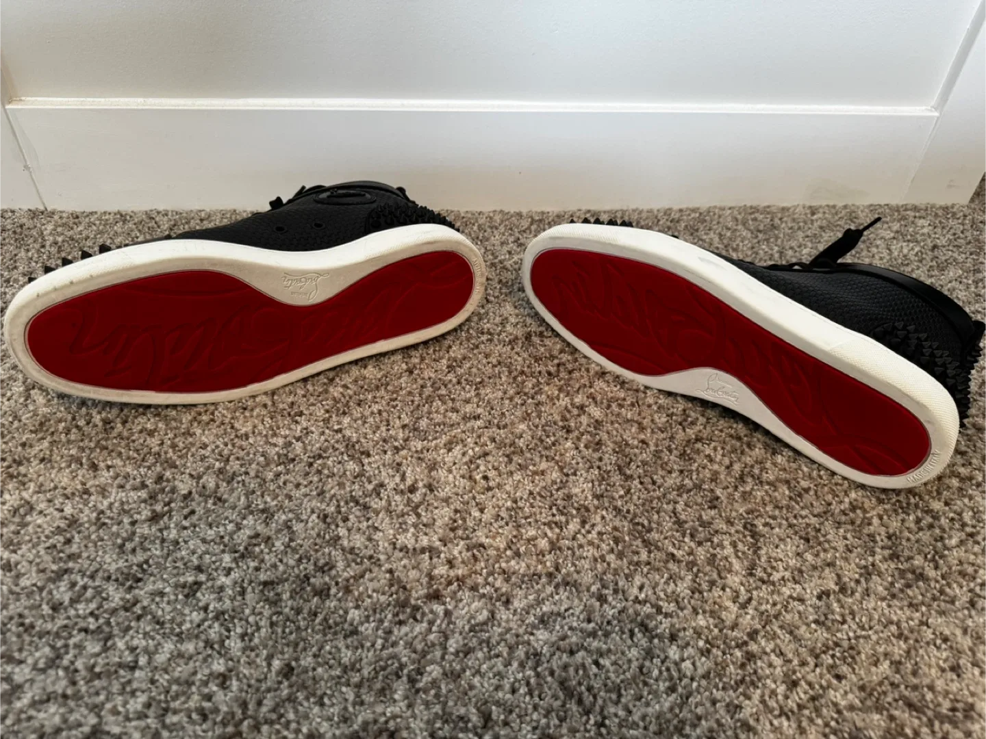 Christian Louboutin Black Spike High-Top Sneakers image indicator(4)