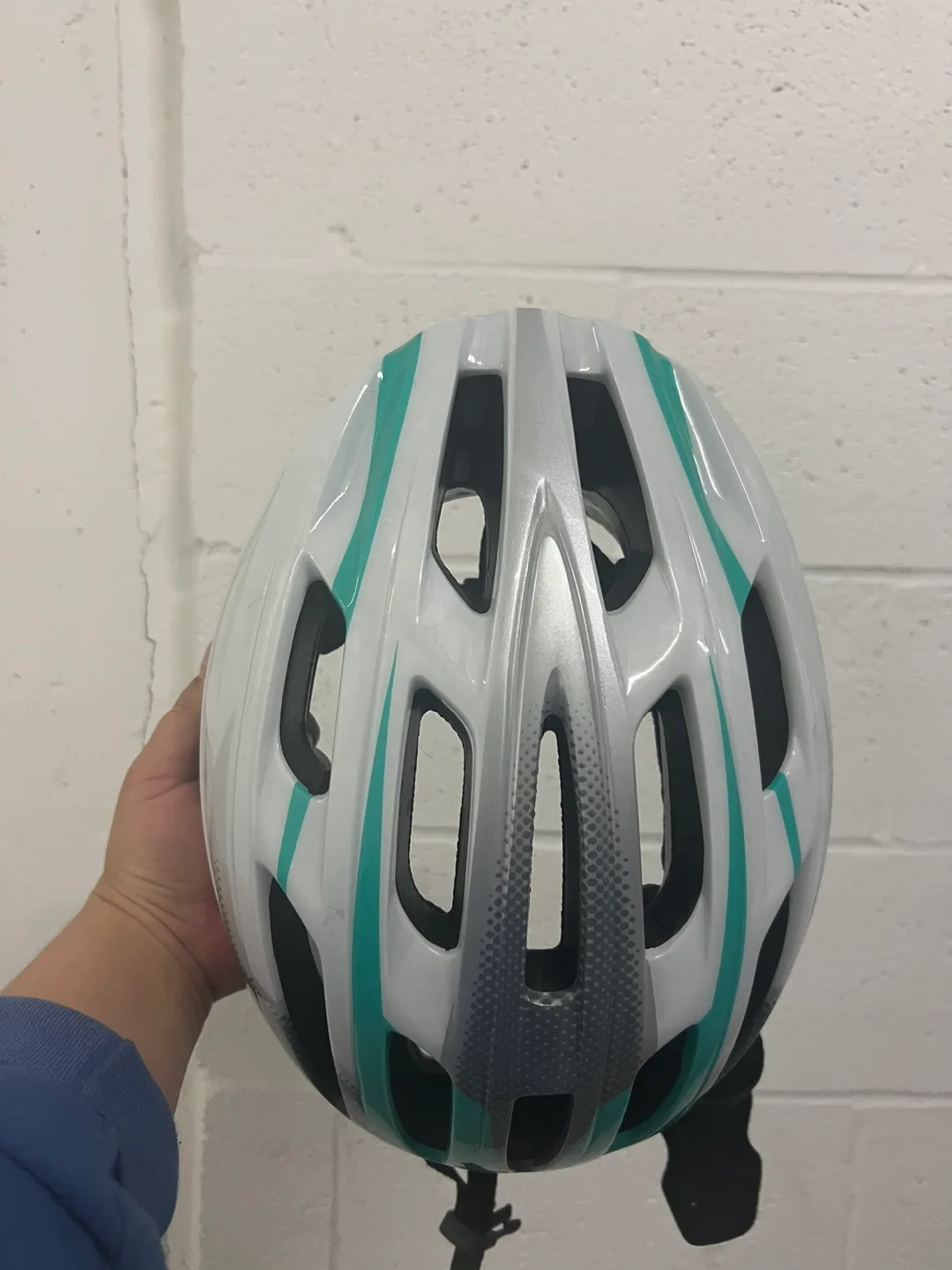 Supercycle Bike Helmet - White & Teal image indicator(2)