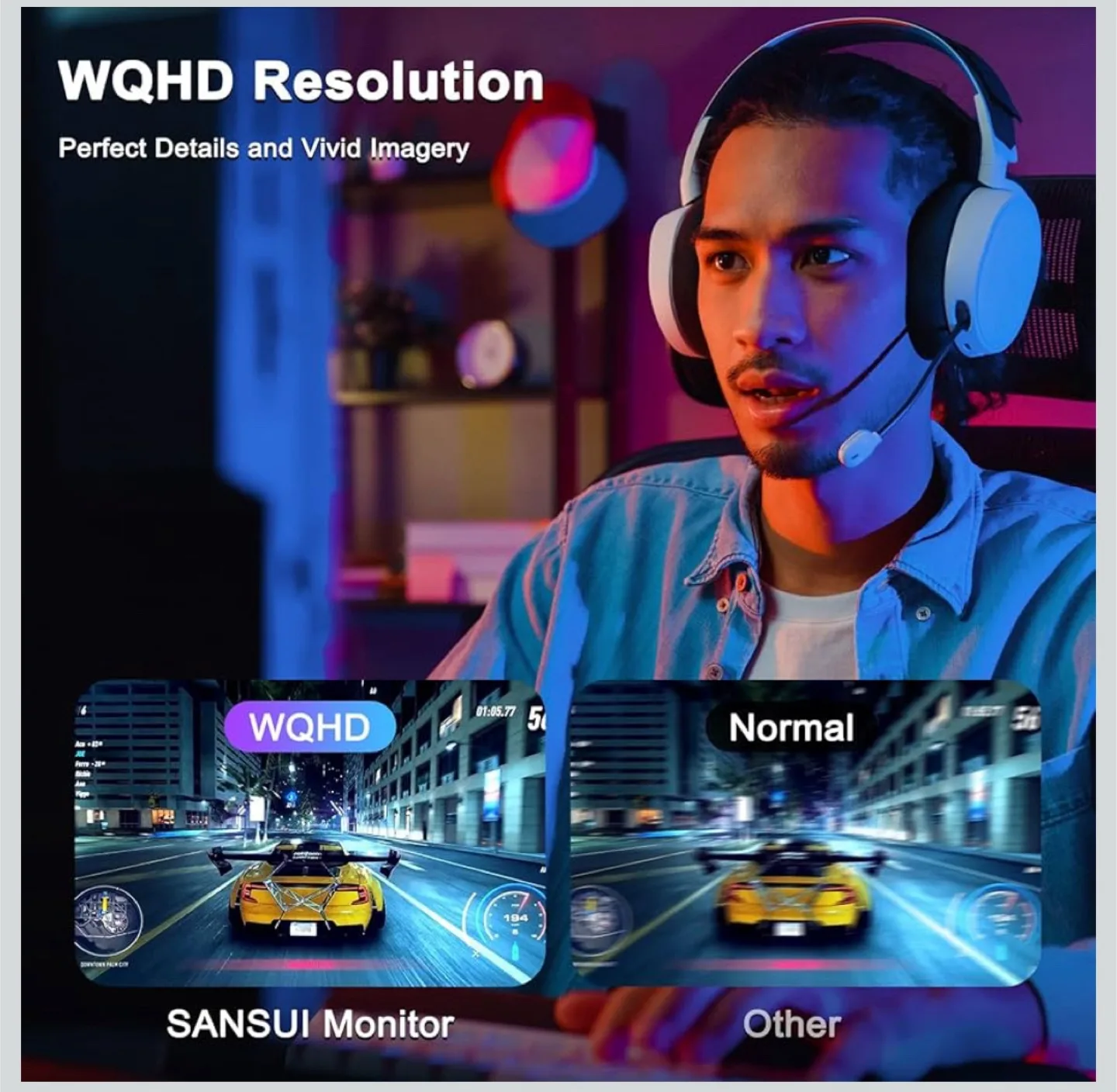 Brand New SANSUI 27” WQHD 2K Gaming Monitor – 180Hz / 1ms IPS image indicator(3)