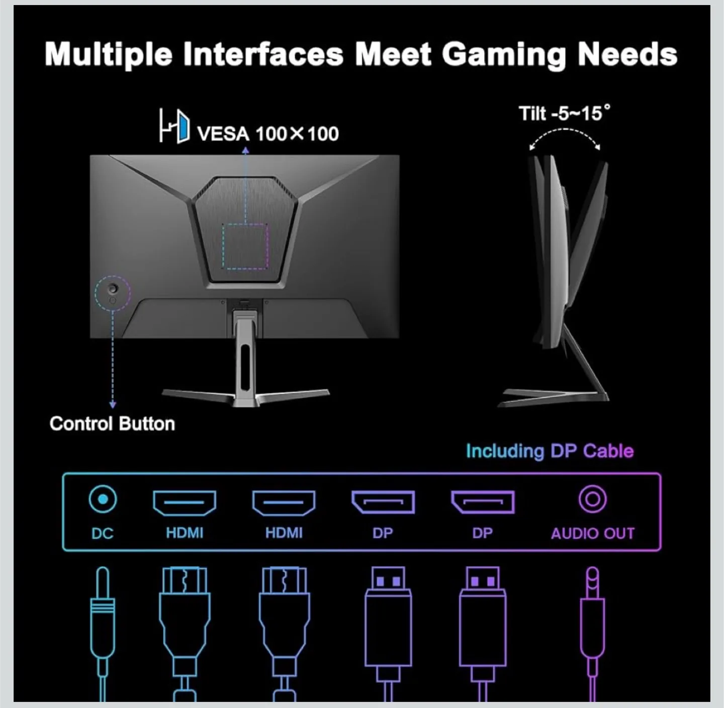 Brand New SANSUI 27” WQHD 2K Gaming Monitor – 180Hz / 1ms IPS image indicator(8)