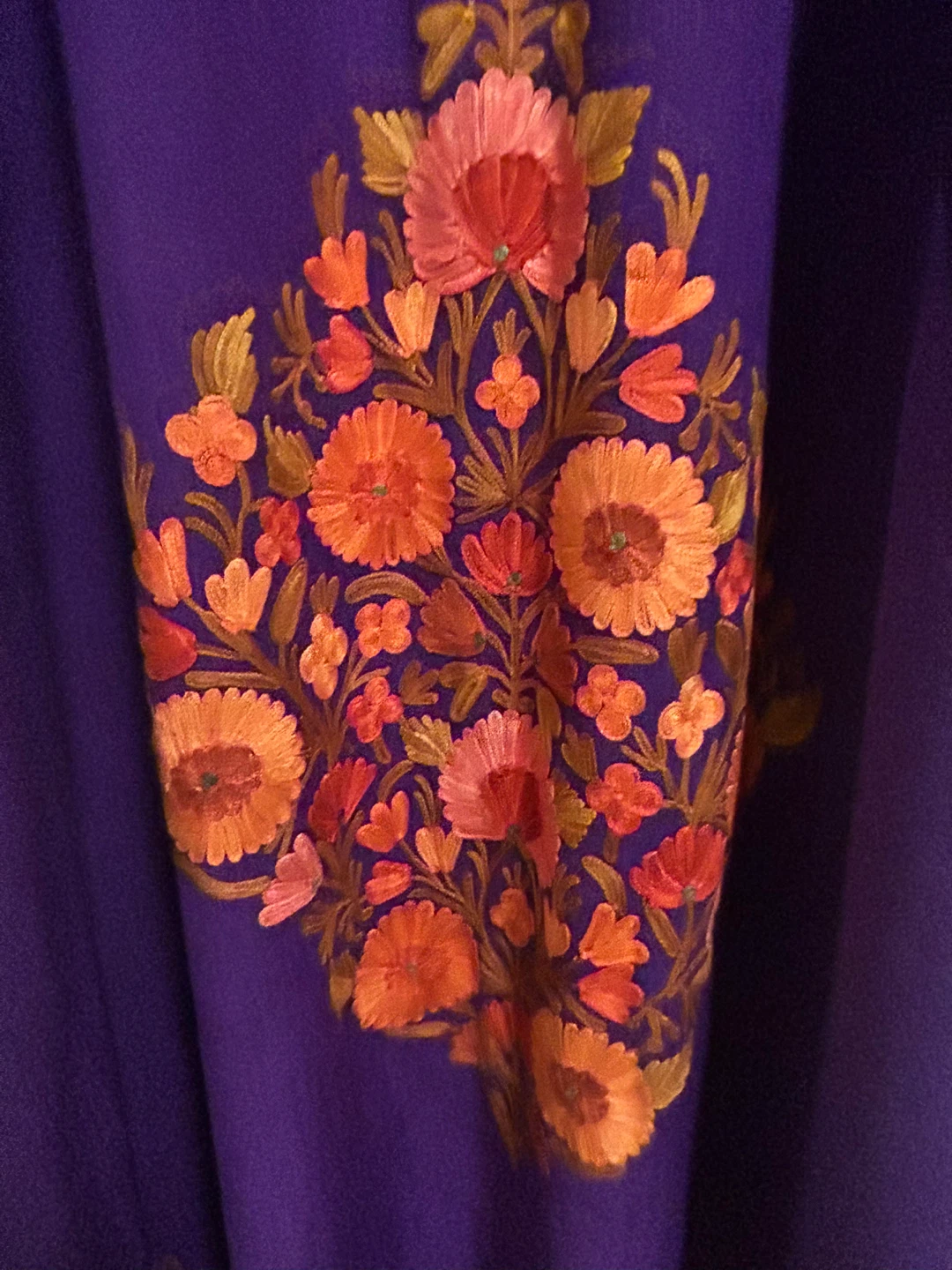 Purple Embroidered Kaftan Dress - photo 2