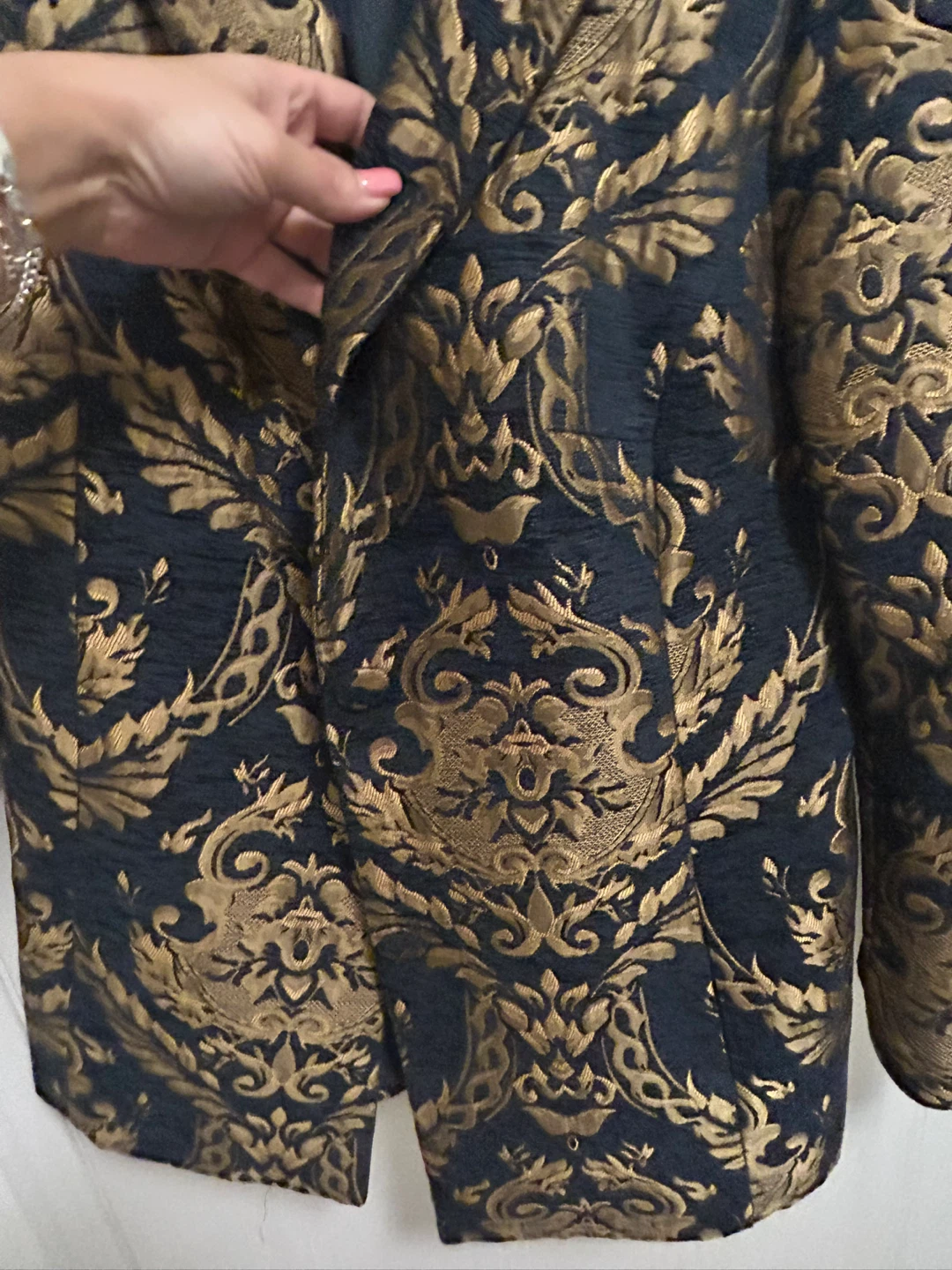 Patterned Gold & Black Blazer - photo 4