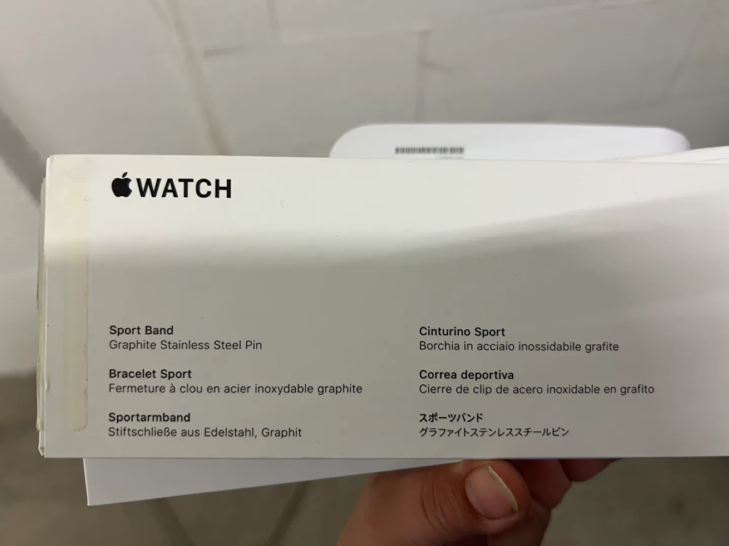 Apple Watch Sport Band - Graphite Stainless Steel Pin image indicator(2)